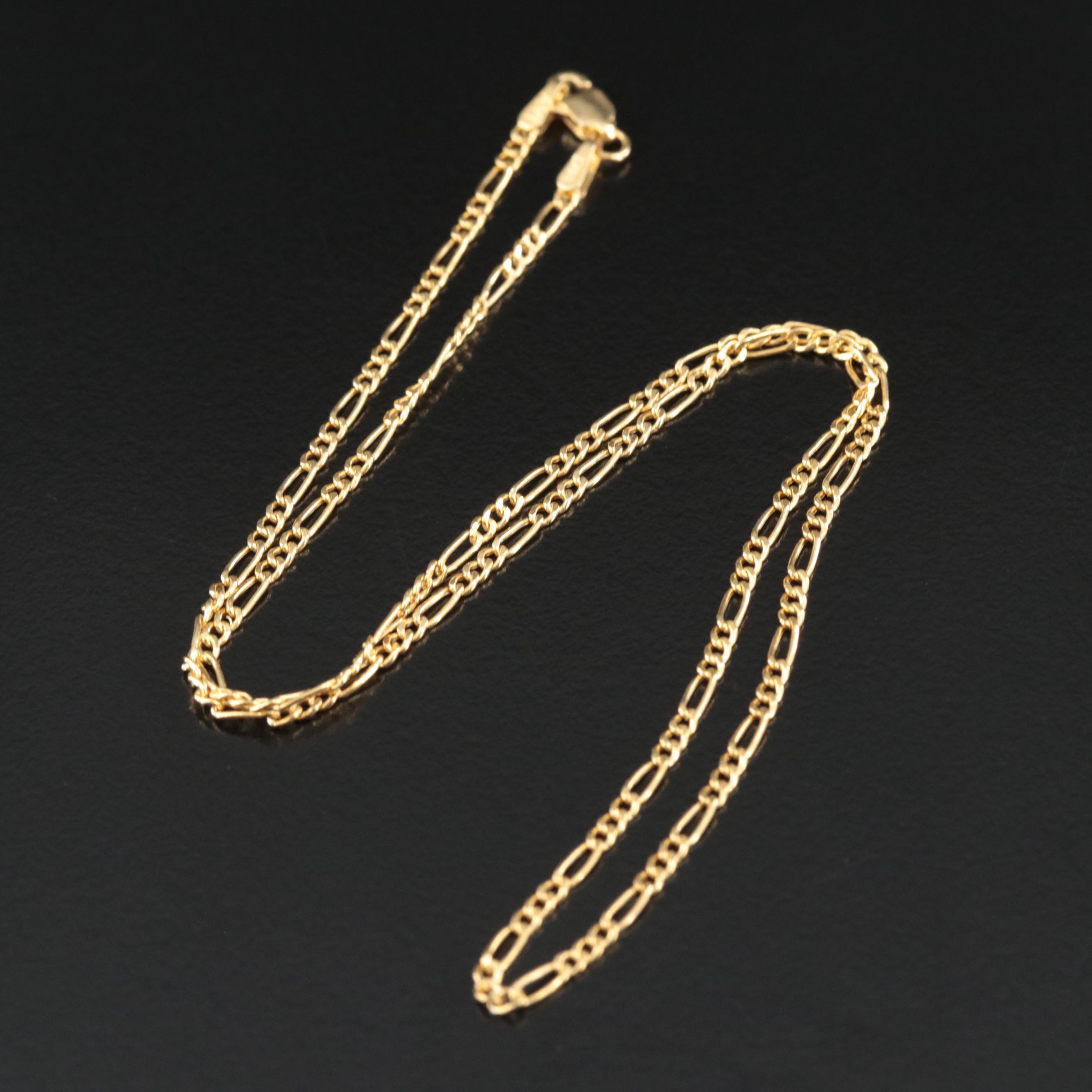 14K Figaro Chain Necklace