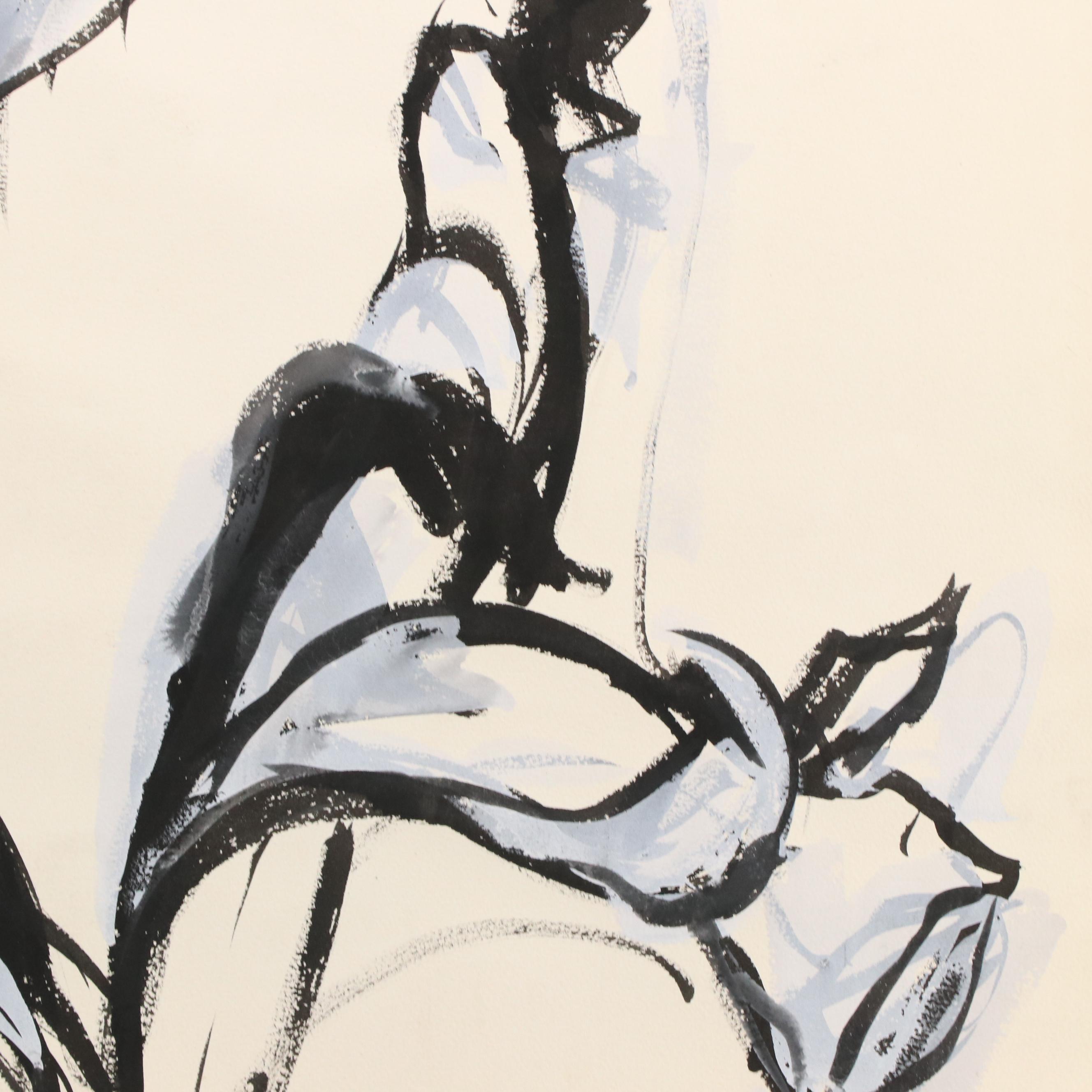 Richard Snyder Abstract Watercolor and Gouache Painting