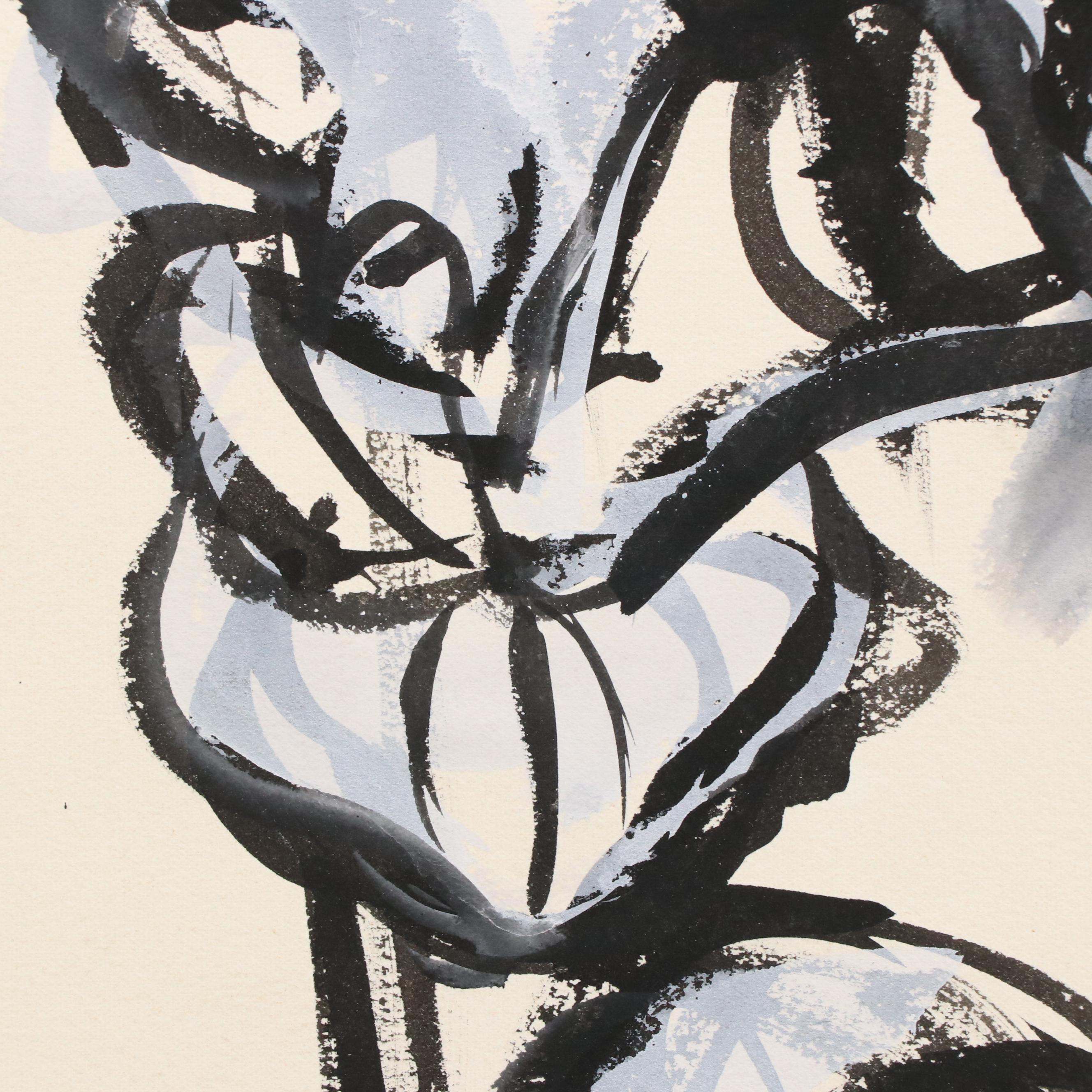 Richard Snyder Abstract Watercolor and Gouache Painting