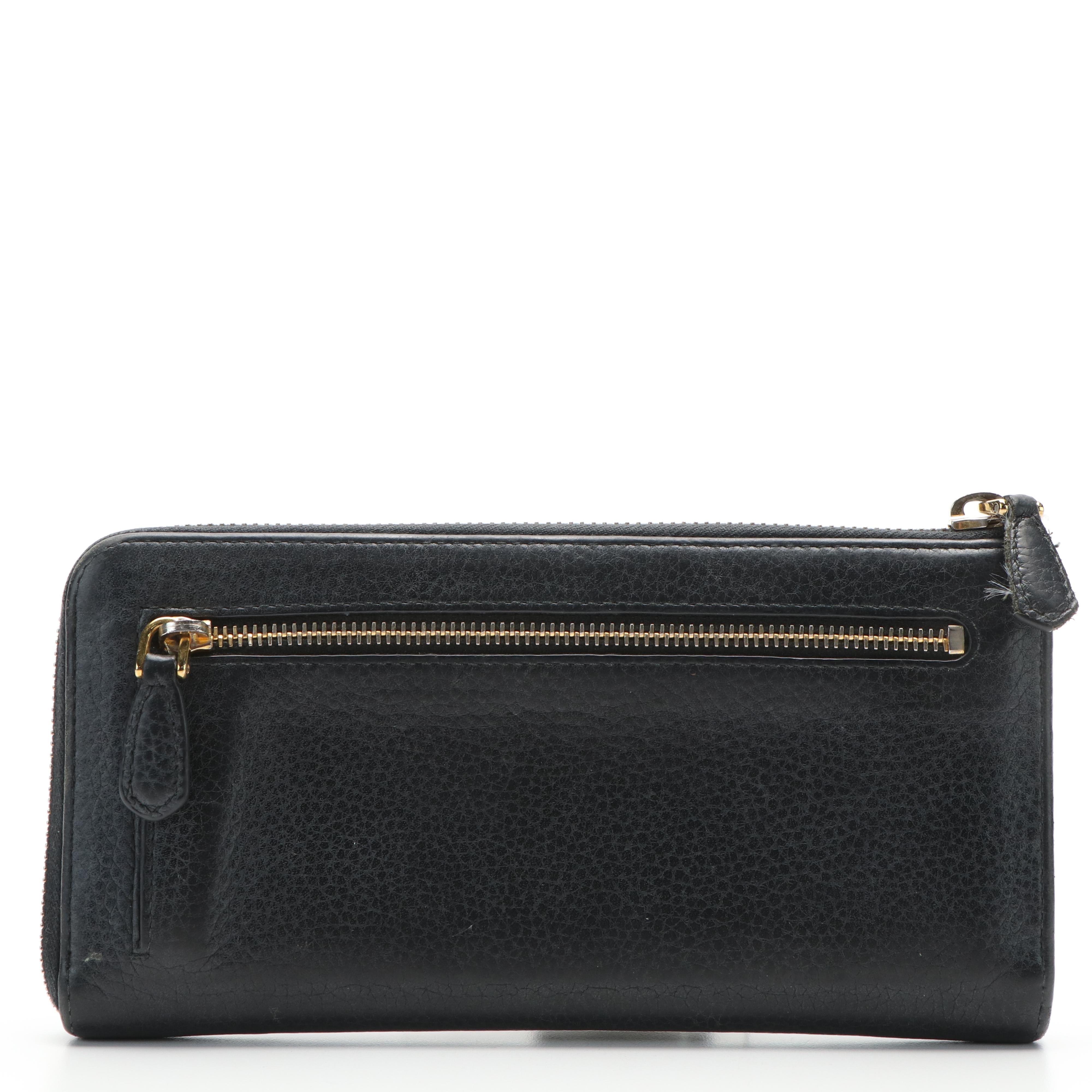 Prada Daino Vitello Leather Continental Wallet