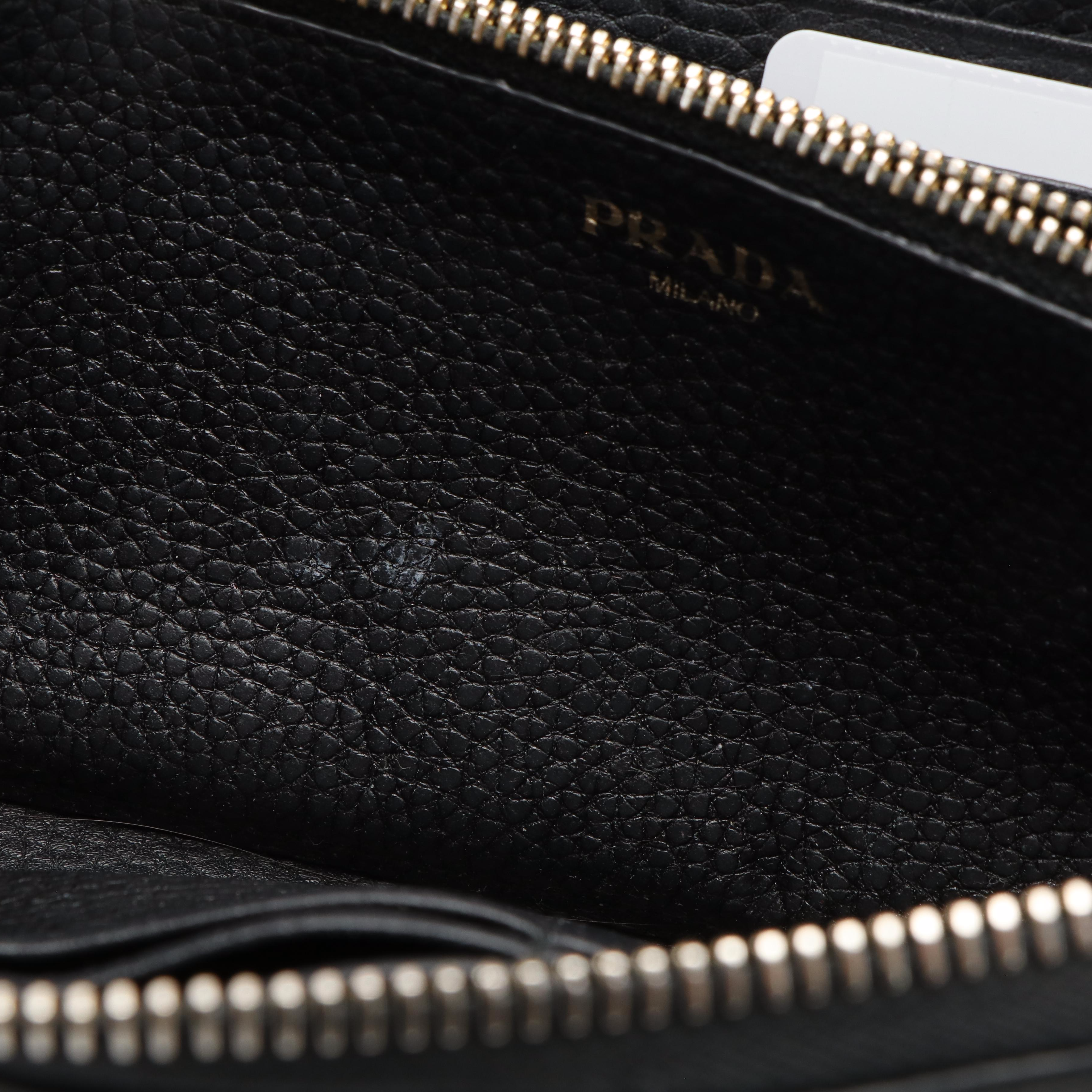 Prada Daino Vitello Leather Continental Wallet