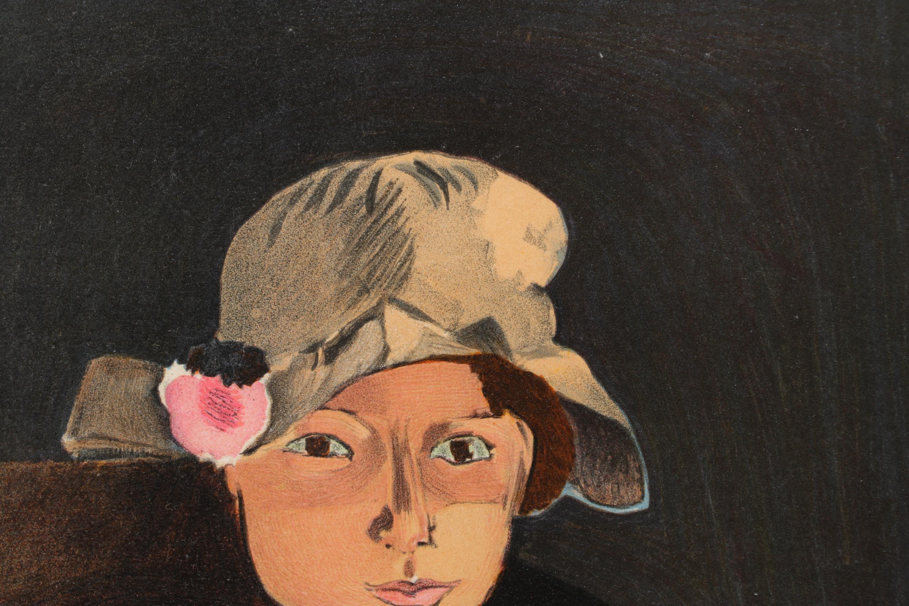 Henri Matisse Reproduction Portrait Color Lithograph "Marguerite Matisse," 1955