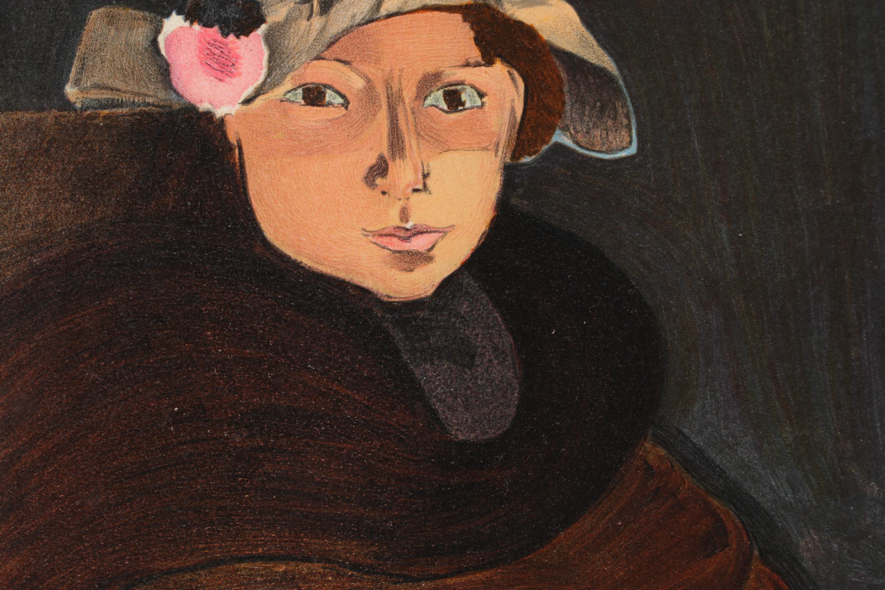 Henri Matisse Reproduction Portrait Color Lithograph "Marguerite Matisse," 1955