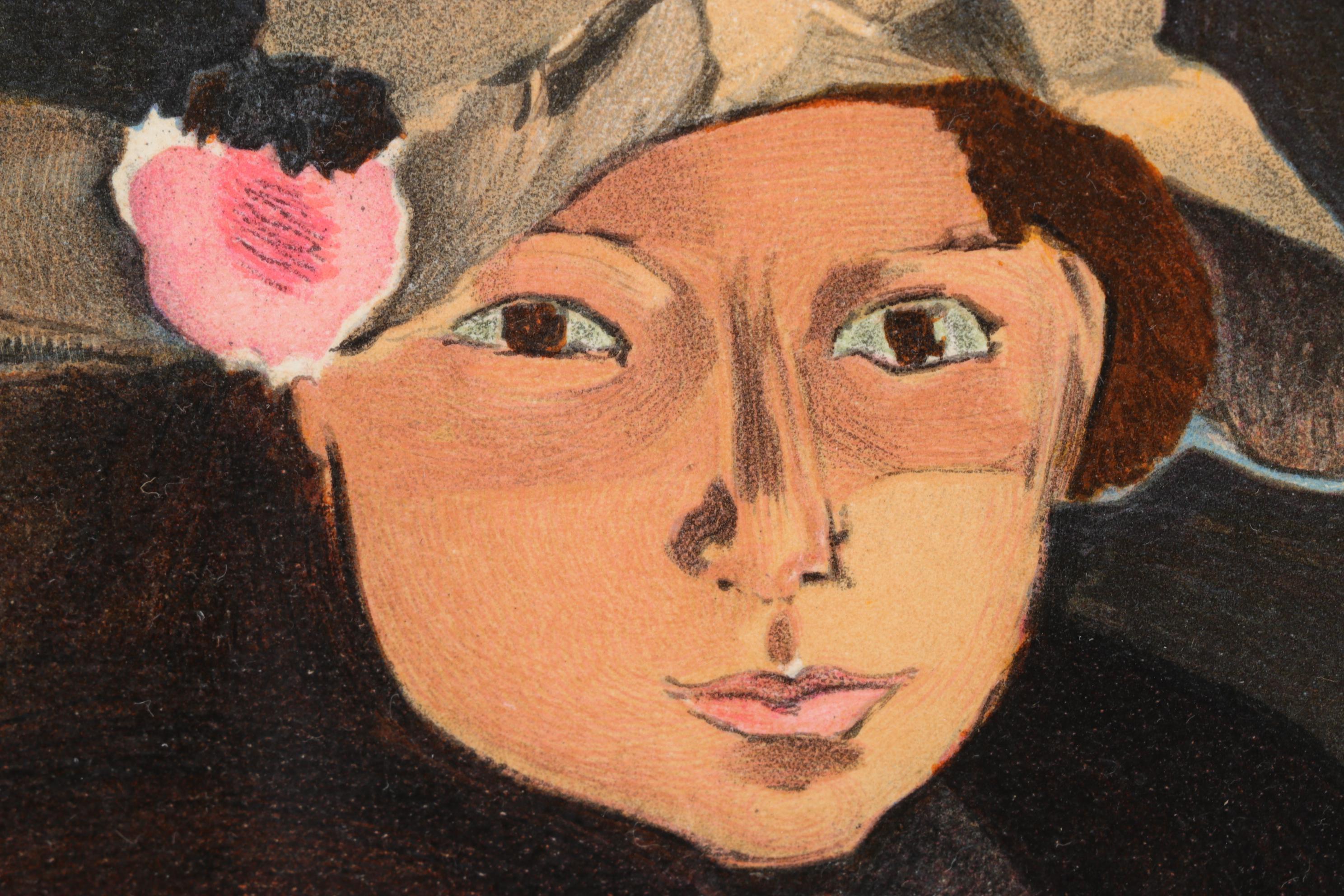 Henri Matisse Reproduction Portrait Color Lithograph "Marguerite Matisse," 1955