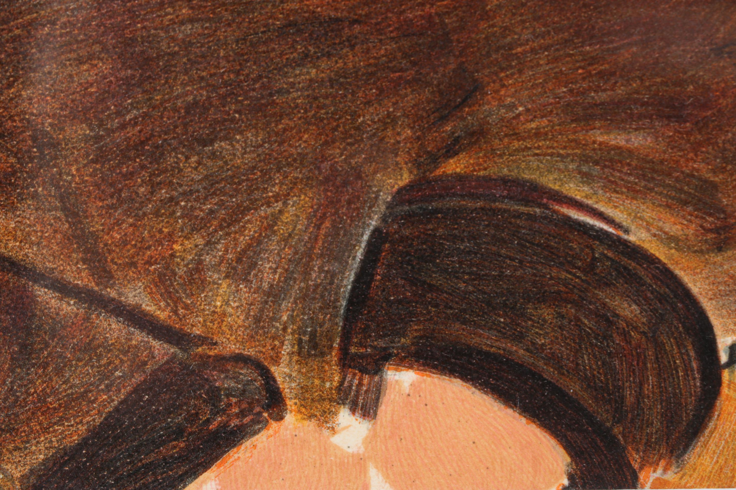 Henri Matisse Reproduction Portrait Color Lithograph "Marguerite Matisse," 1955