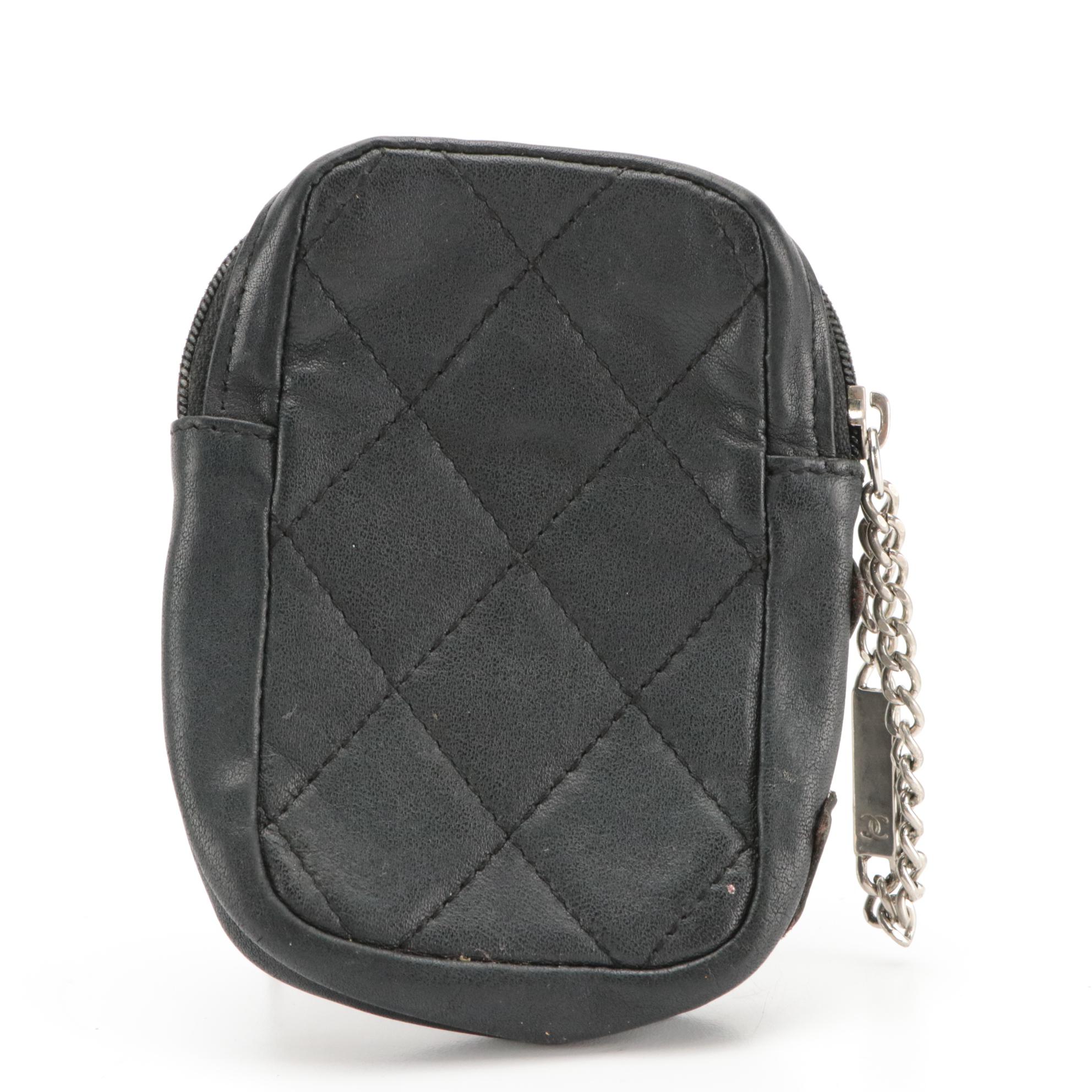 Chanel CC Quilted Lambskin Leather Cigarette Case
