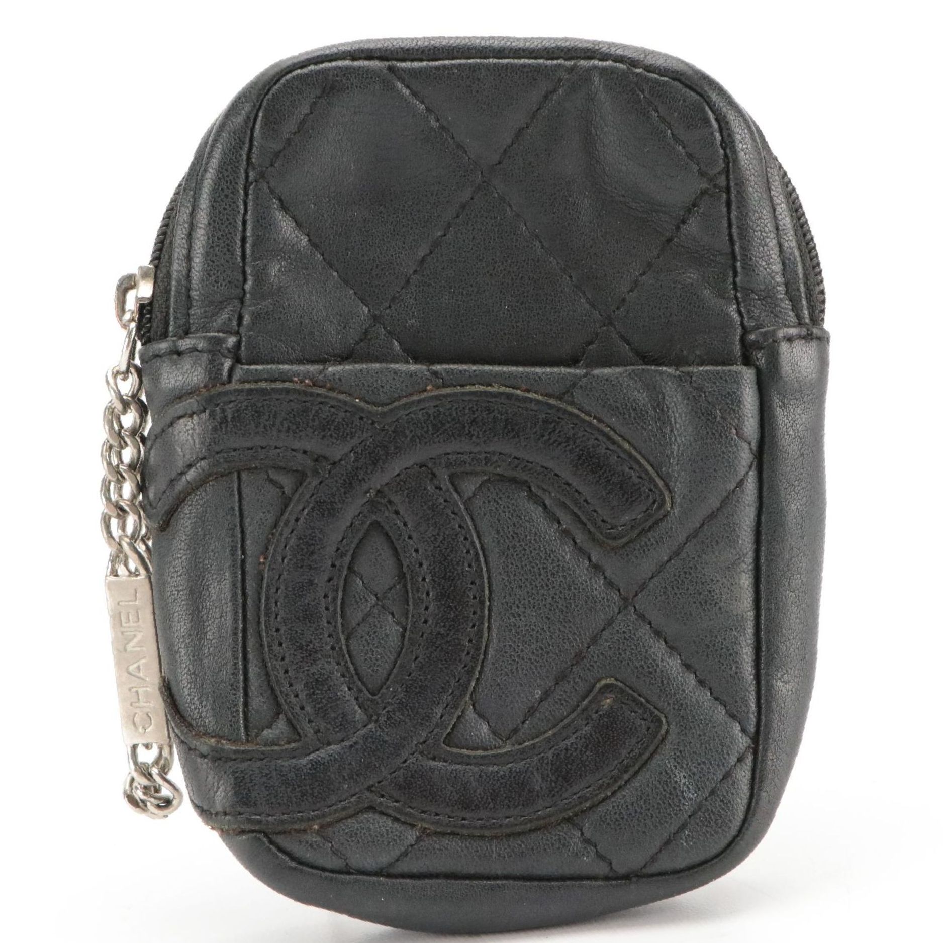 Chanel CC Quilted Lambskin Leather Cigarette Case