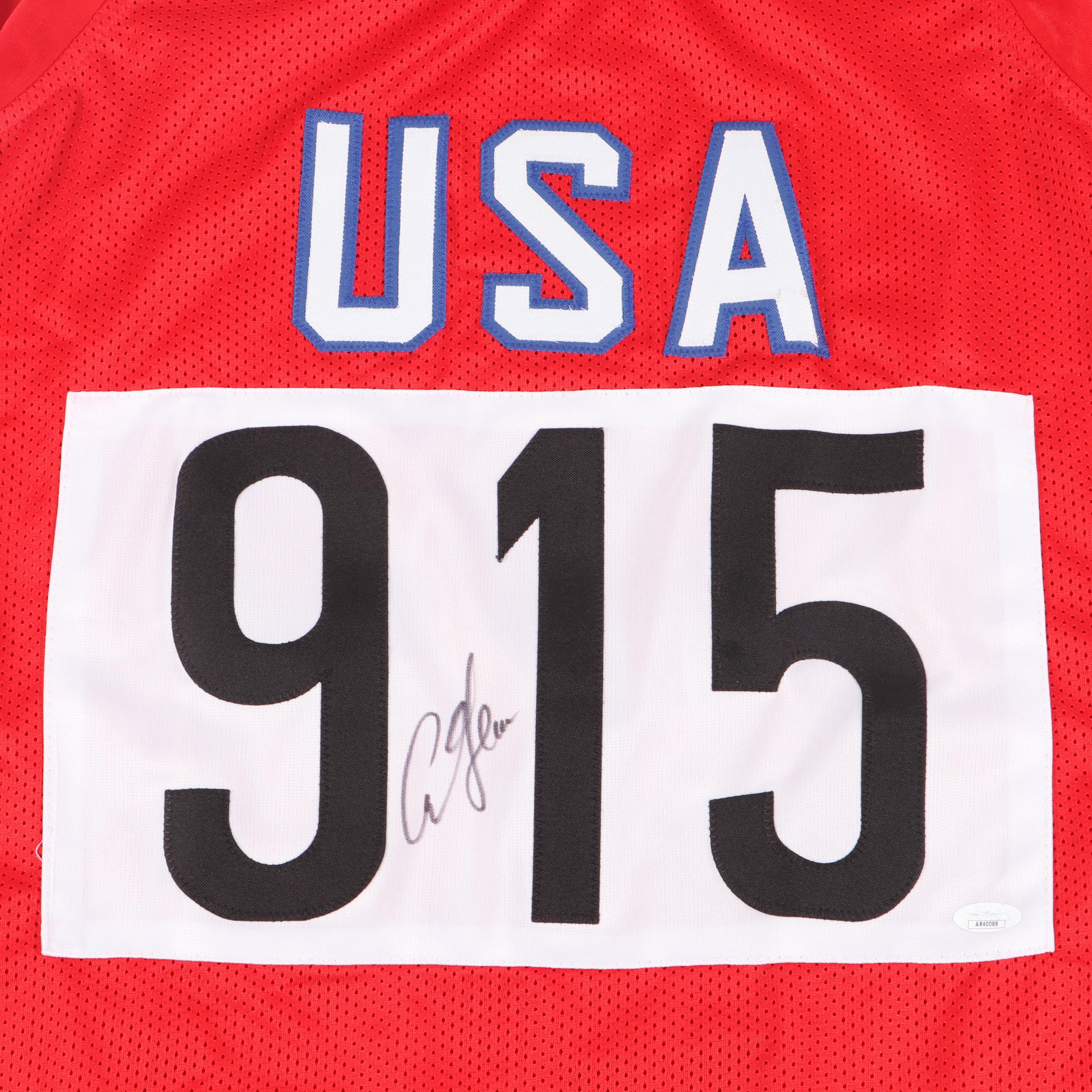 Carl Lewis Signed Olympic Team USA Track and Field Jersey