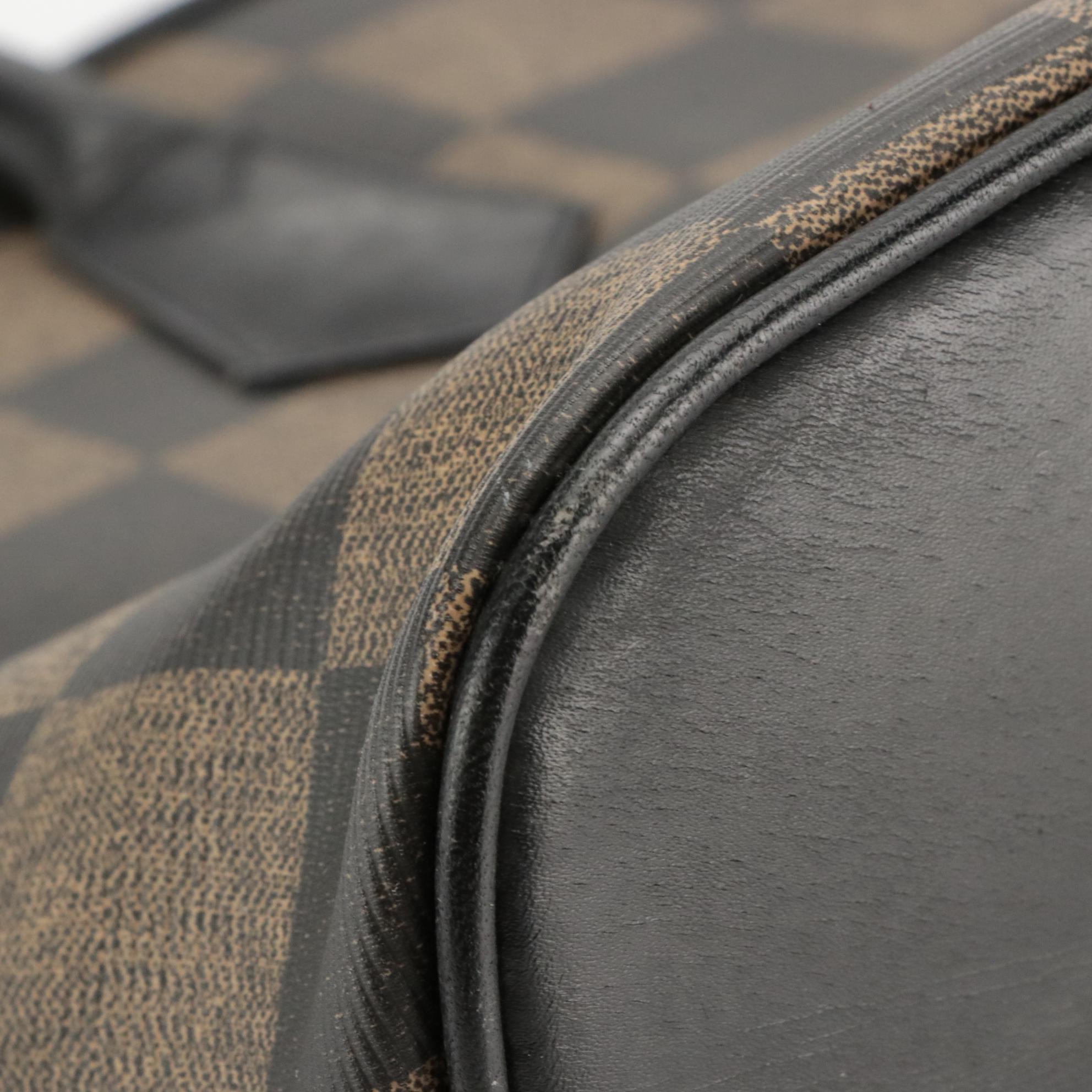 Fendi Two-Way Dome Bag in Pequin Checkerboard Coated Canvas and Leather