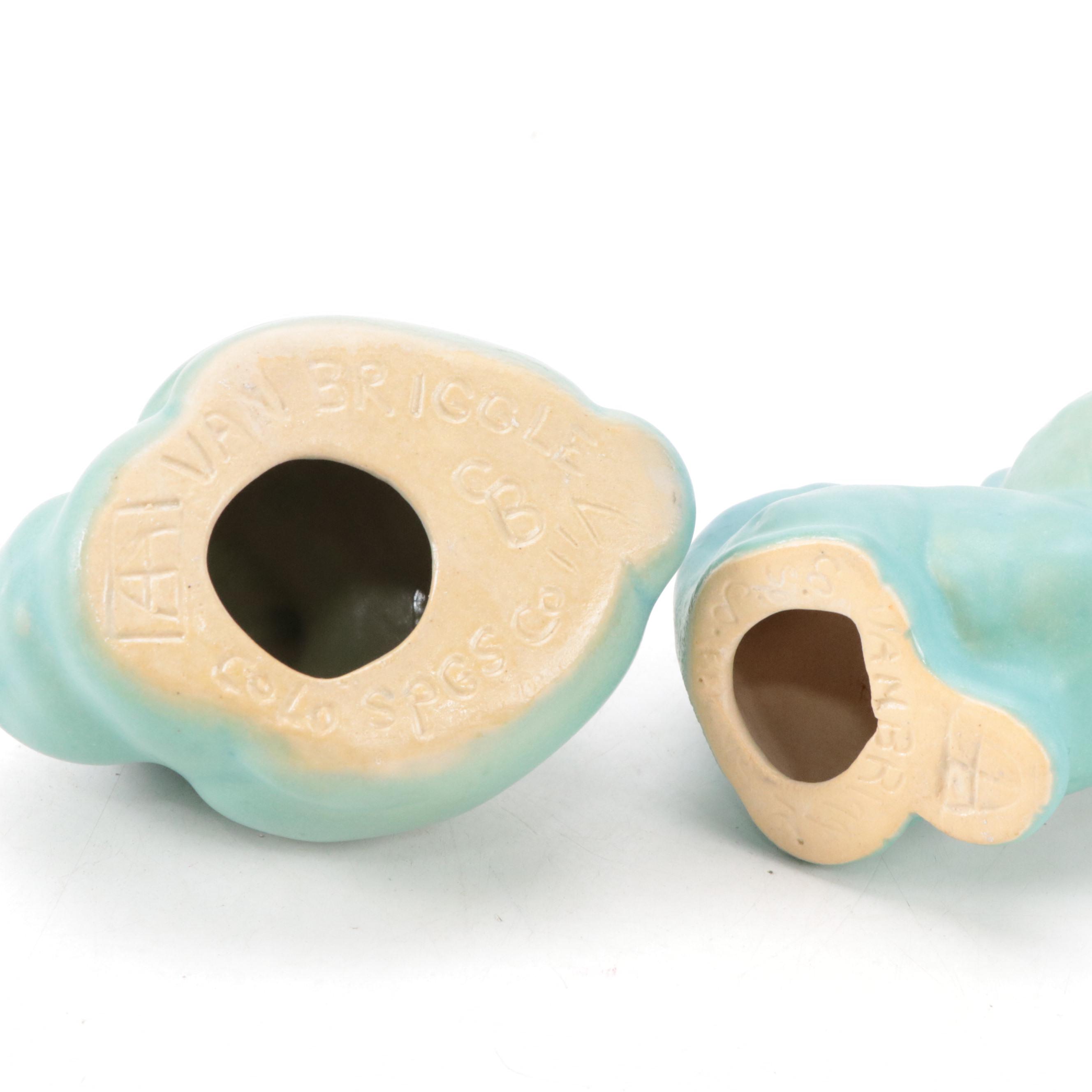 Van Briggle Pottery Figurines, Ashtray and Miniature Pitcher