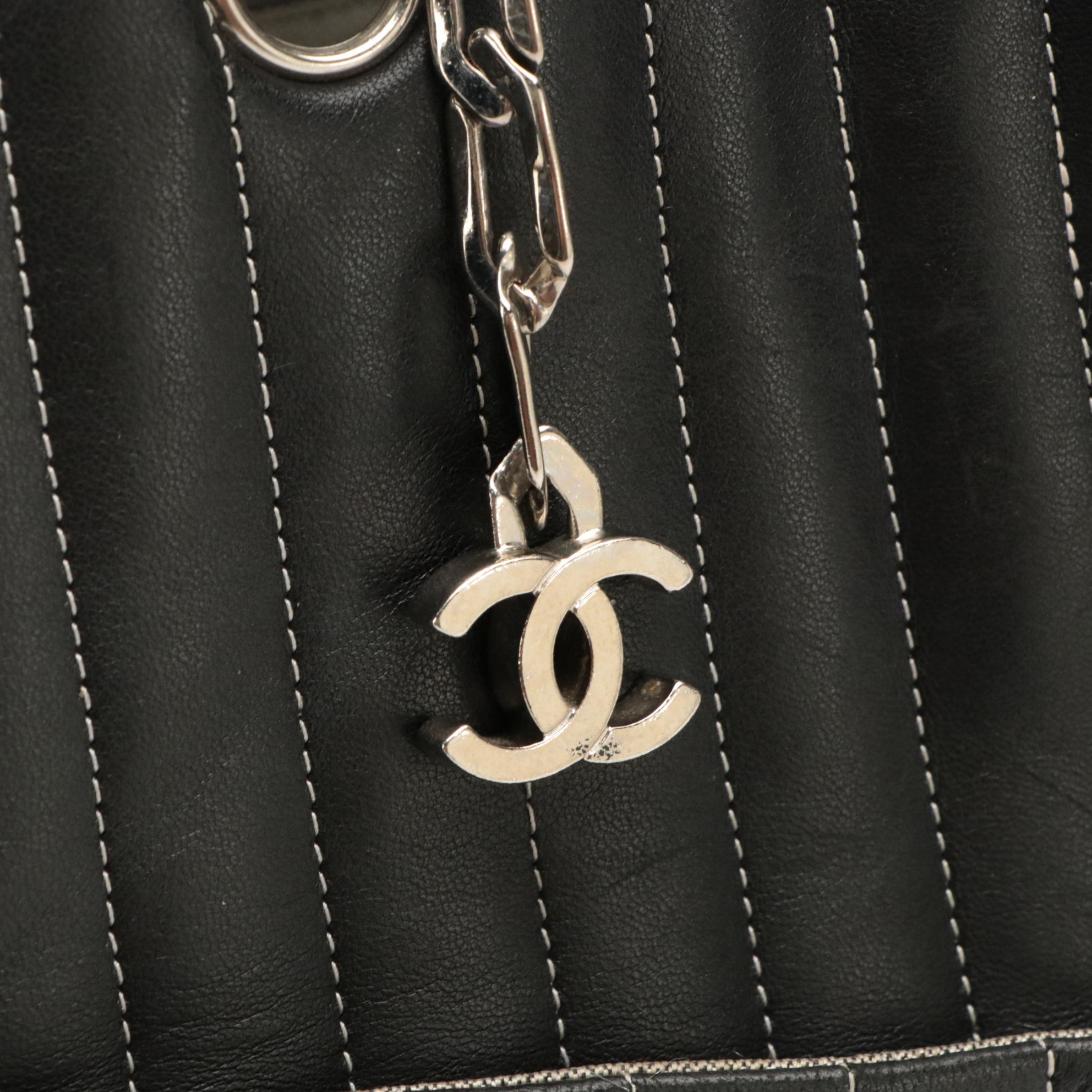 Chanel Mademoiselle Large Tote in Vertical Quilted Lambskin Leather