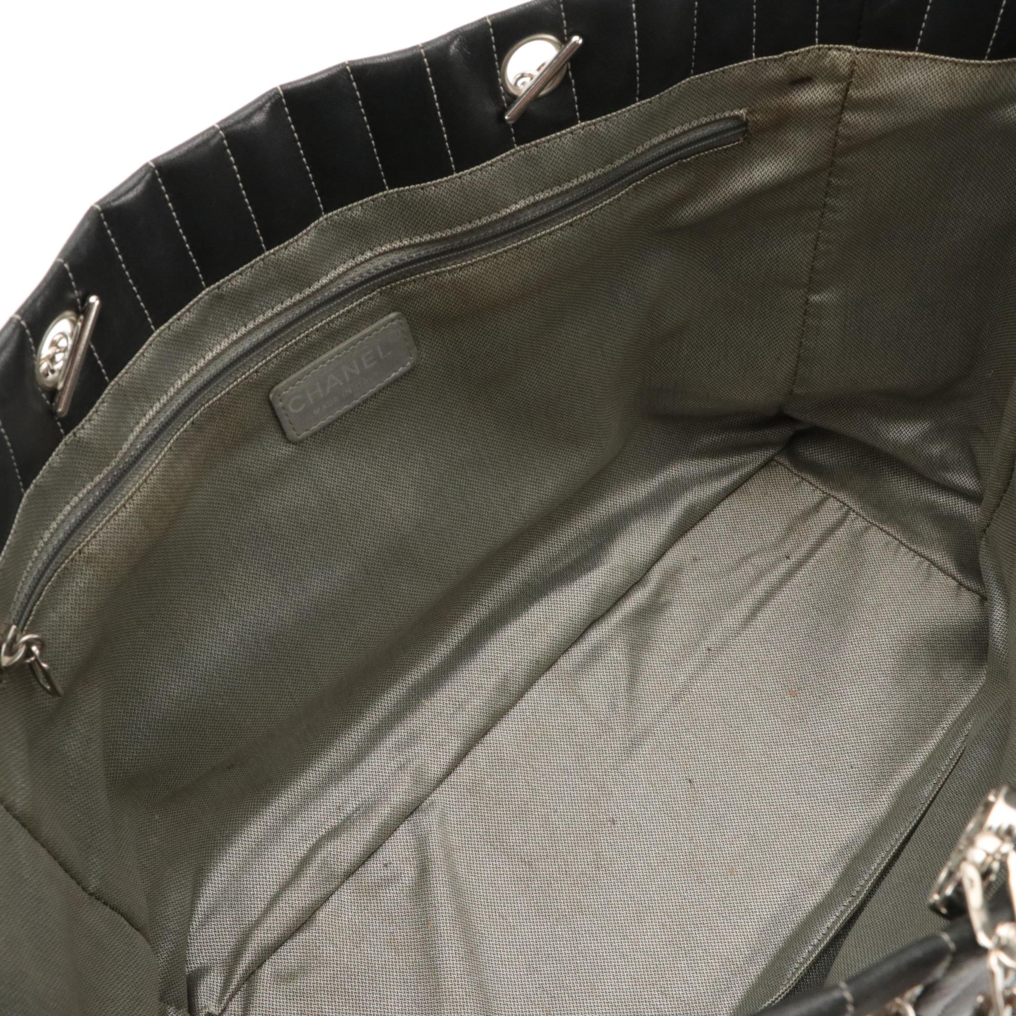 Chanel Mademoiselle Large Tote in Vertical Quilted Lambskin Leather