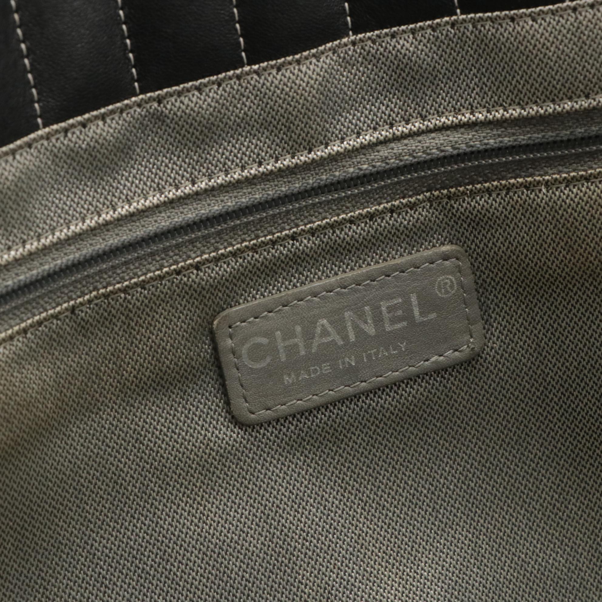 Chanel Mademoiselle Large Tote in Vertical Quilted Lambskin Leather