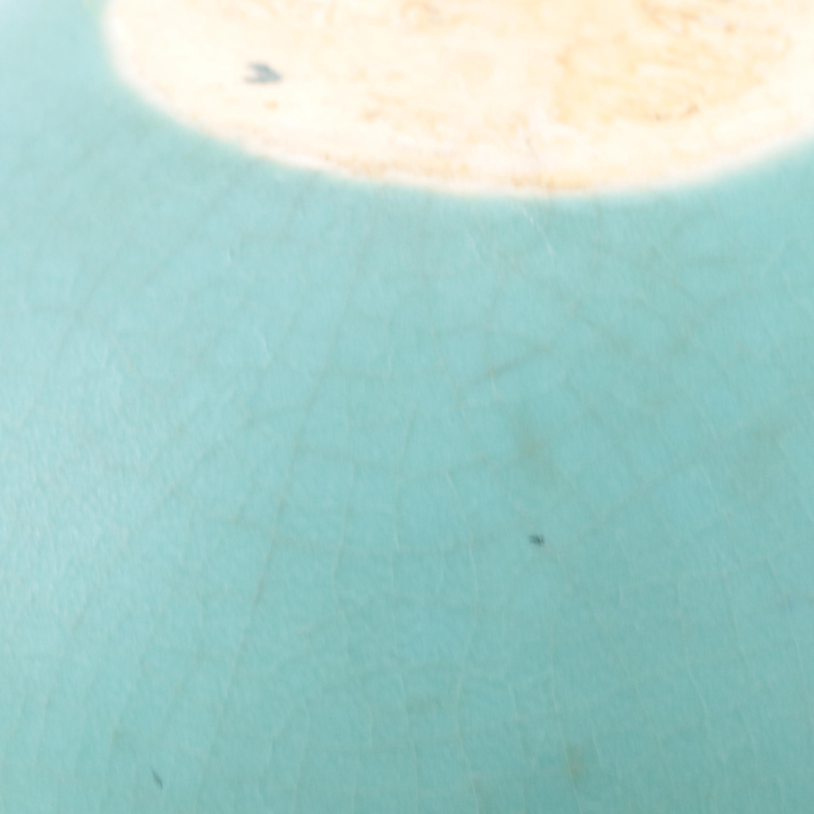 Van Briggle Art Pottery Blue Matte Glaze Lotus Bowl, Floral Frog, and Vase