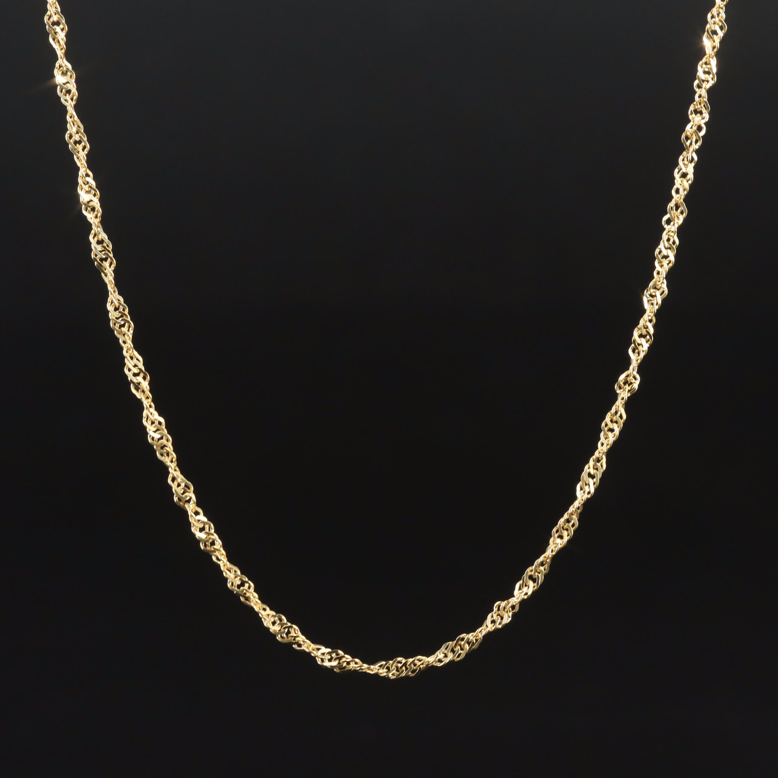 14K Singapore Chain Necklace