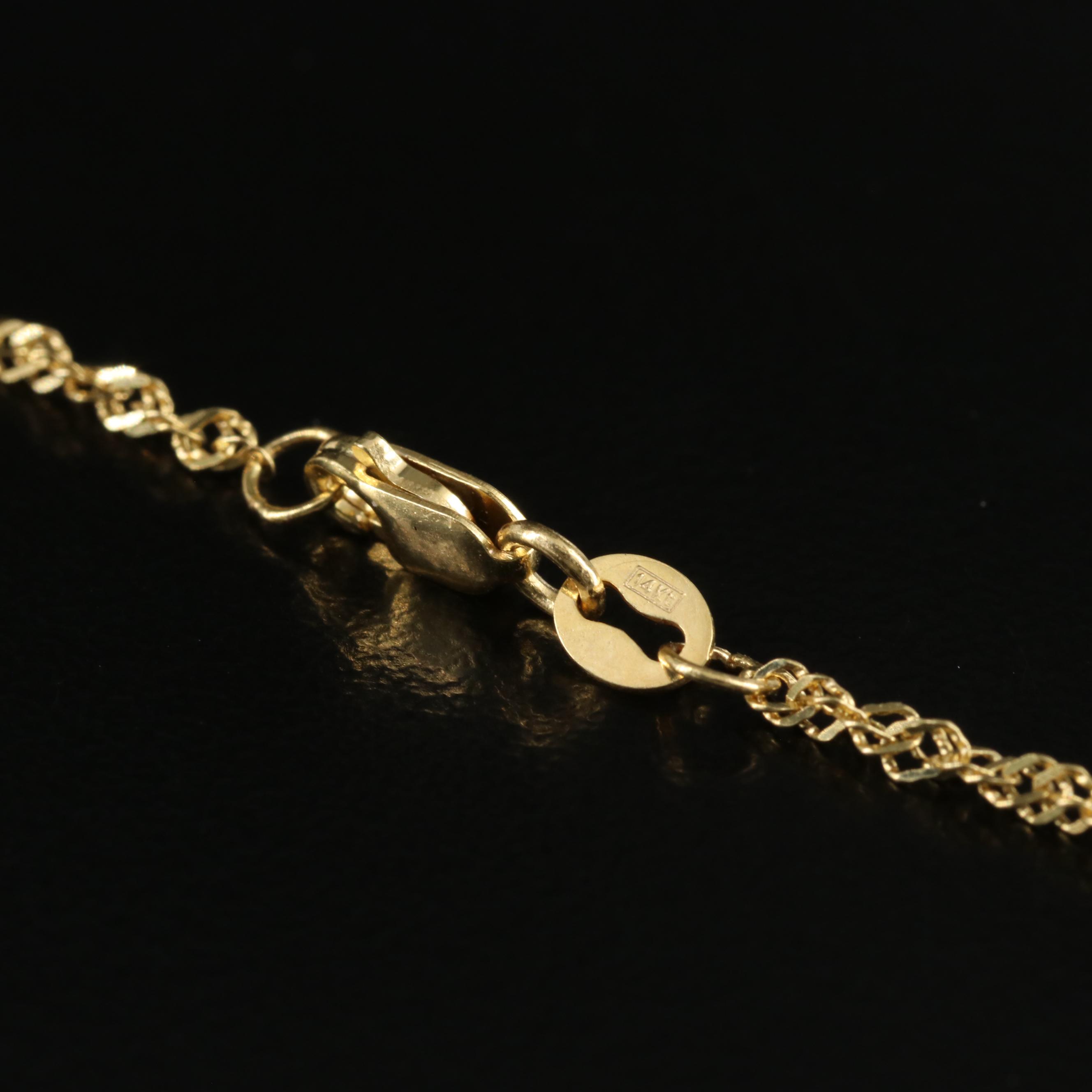 14K Singapore Chain Necklace