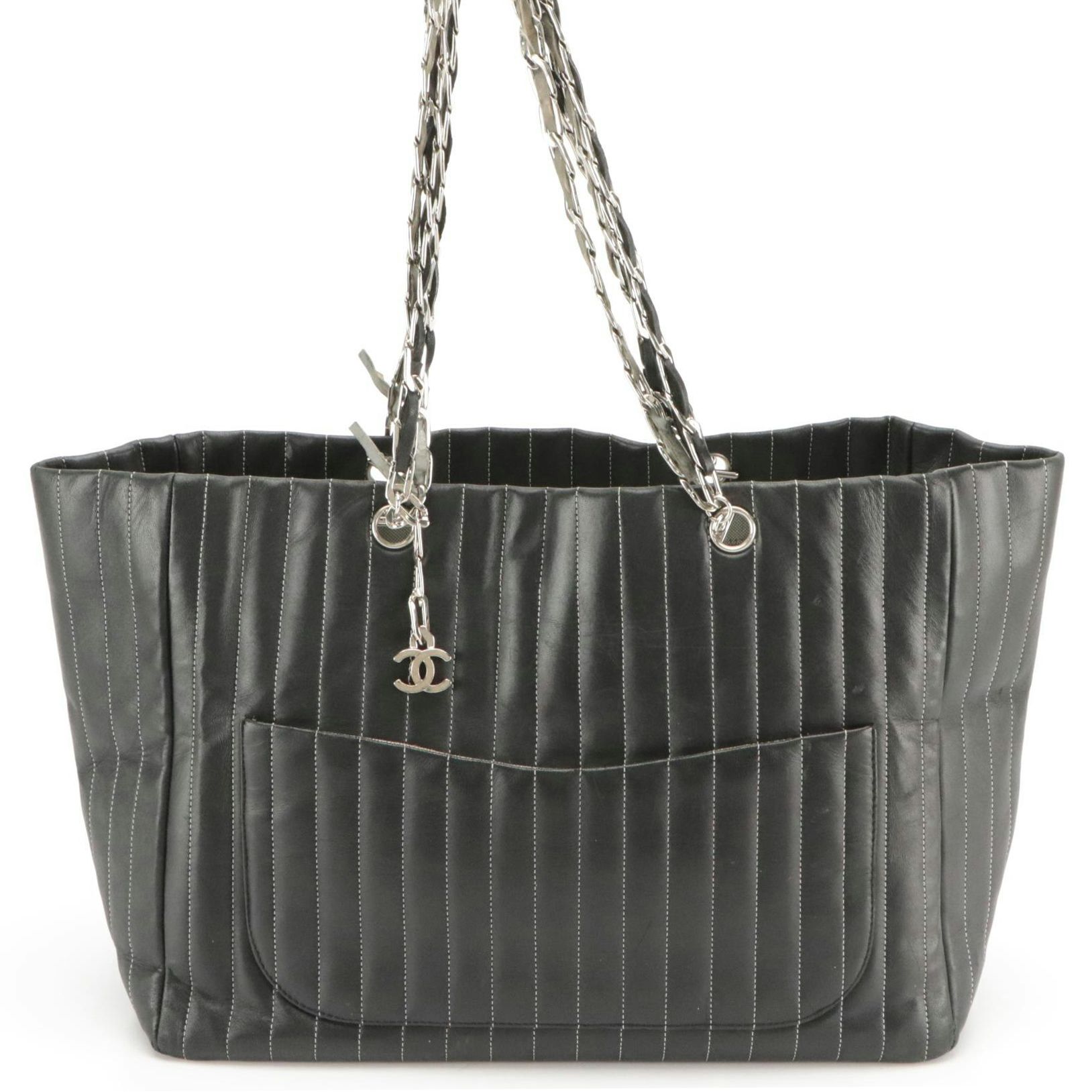 Chanel Mademoiselle Large Tote in Vertical Quilted Lambskin Leather