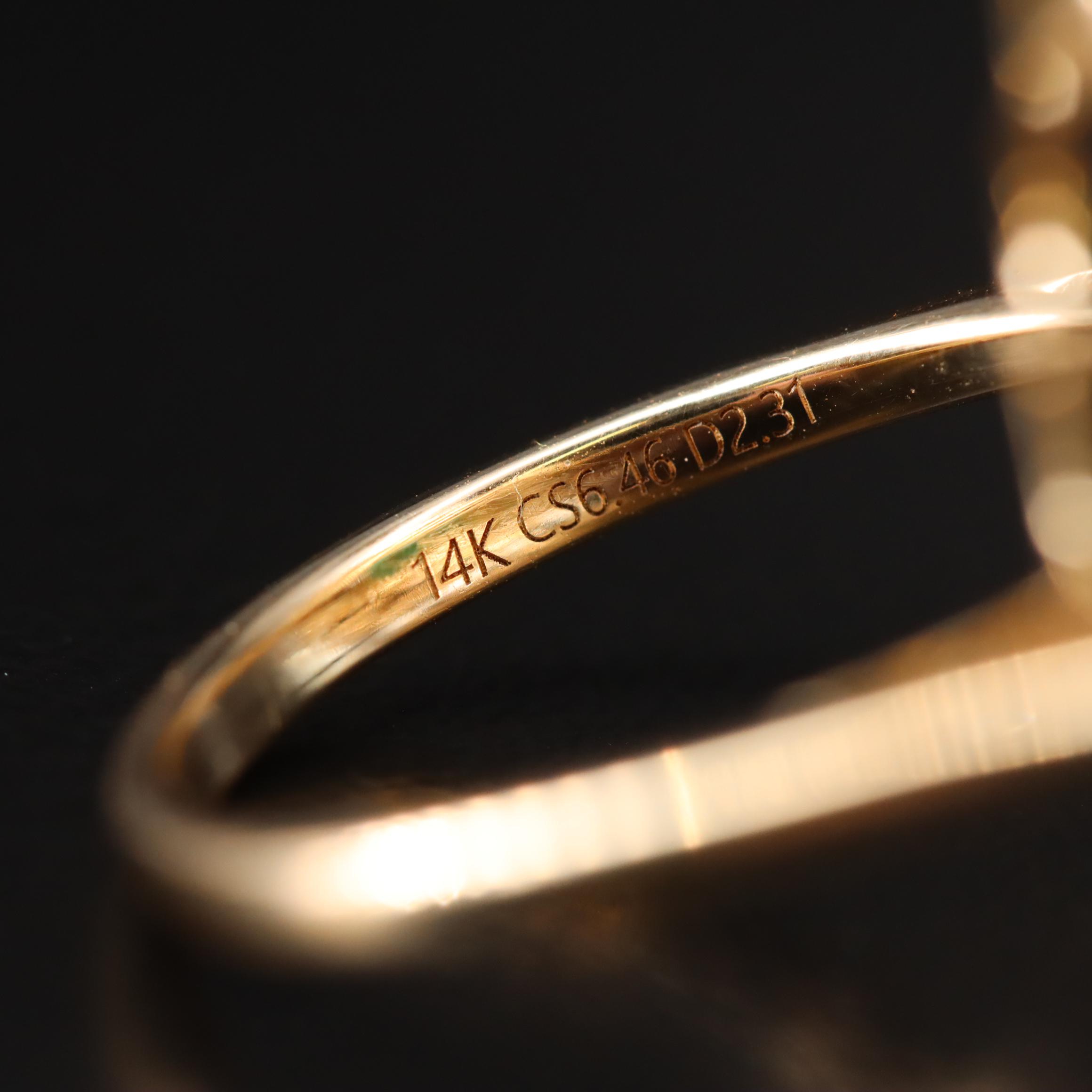 Ellanza 14K 6.46 CT Emerald and 2.31 CTW Diamond Ring