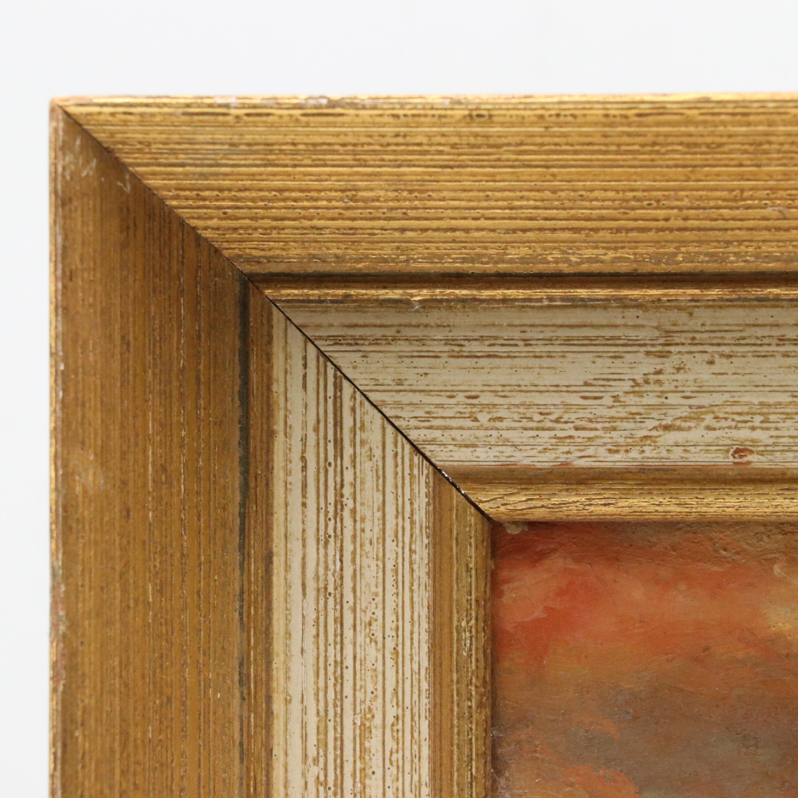 John Morris Port Scene at Sunset Oil Painting