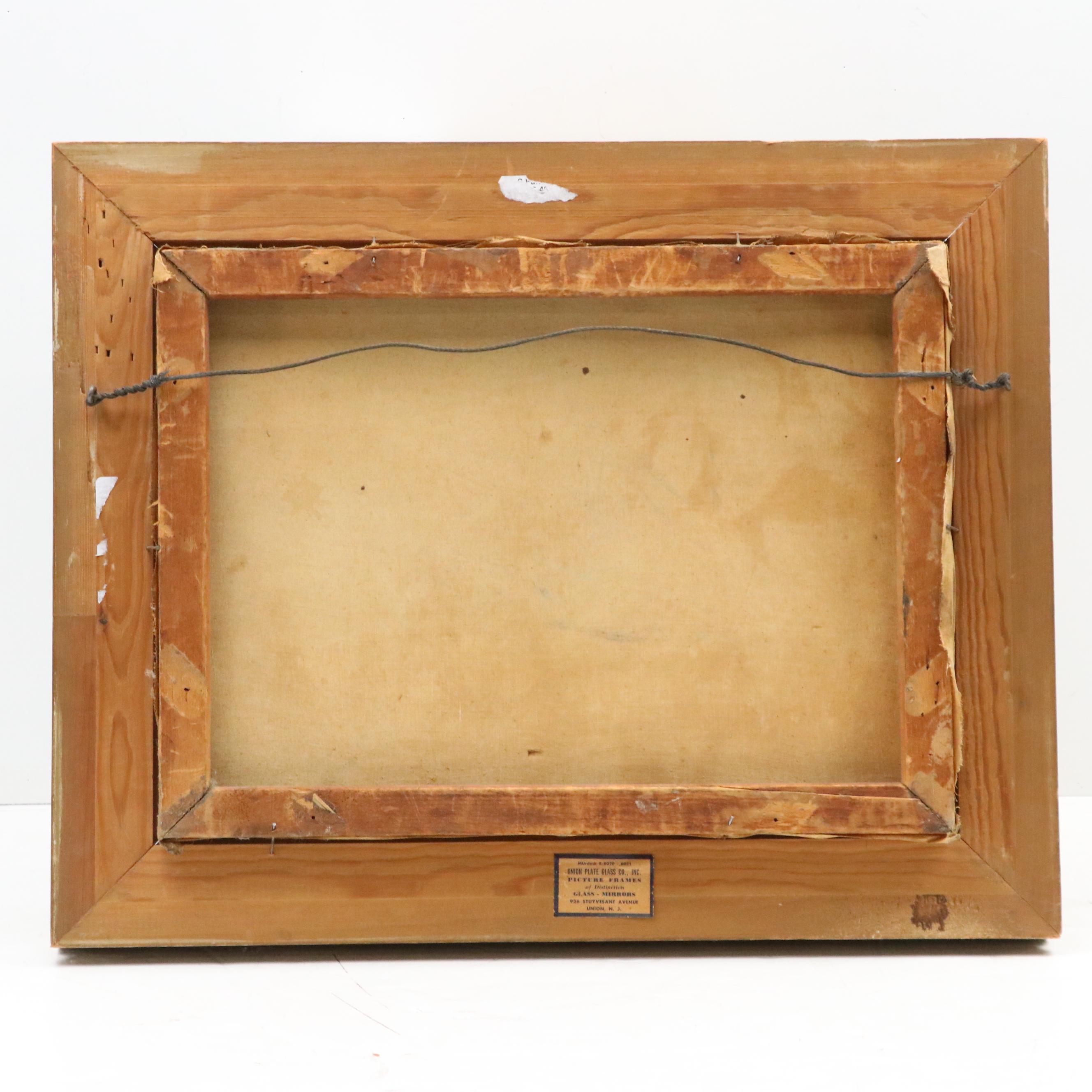 John Morris Port Scene at Sunset Oil Painting