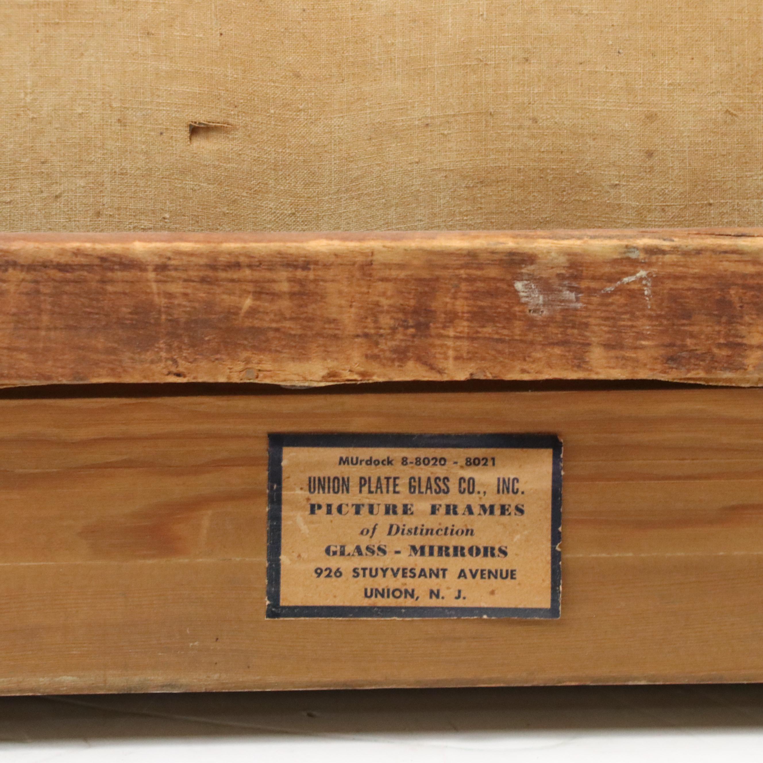 John Morris Port Scene at Sunset Oil Painting