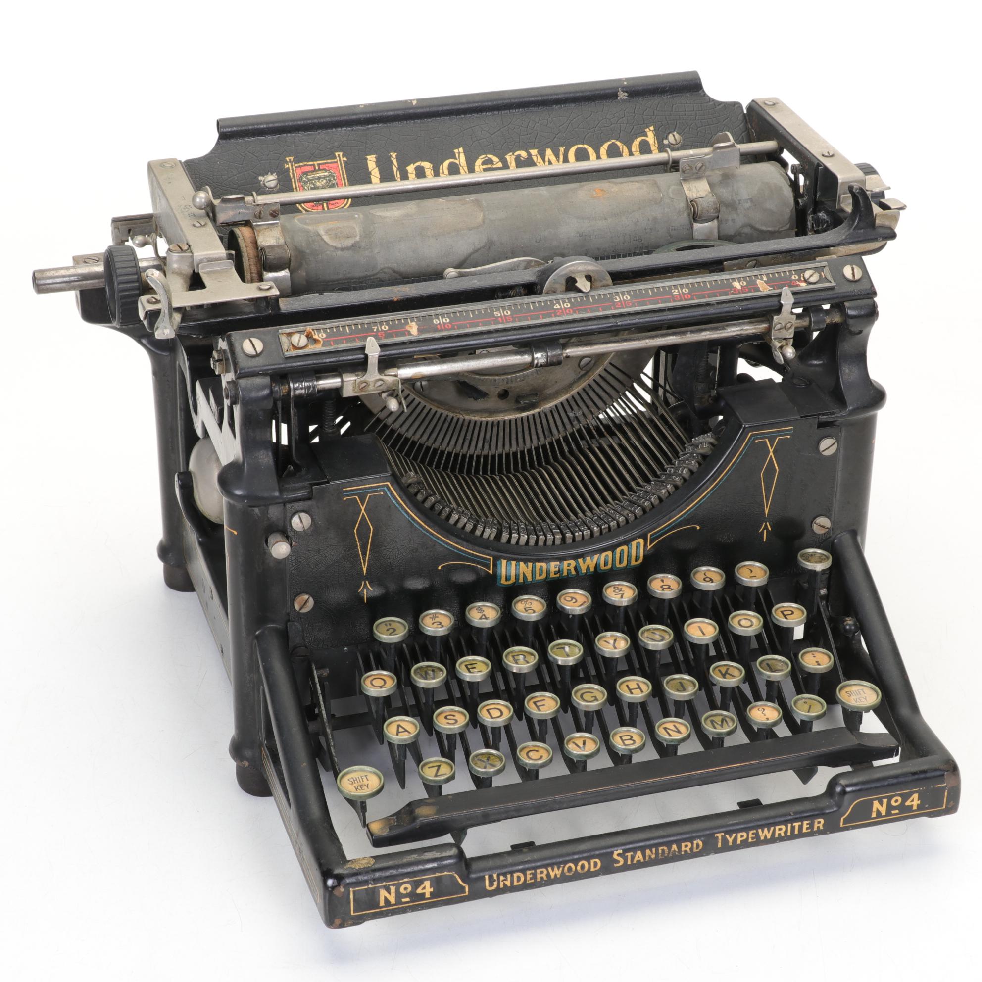 Underwood Standard No. 4 Typewriter, Early 20th Century