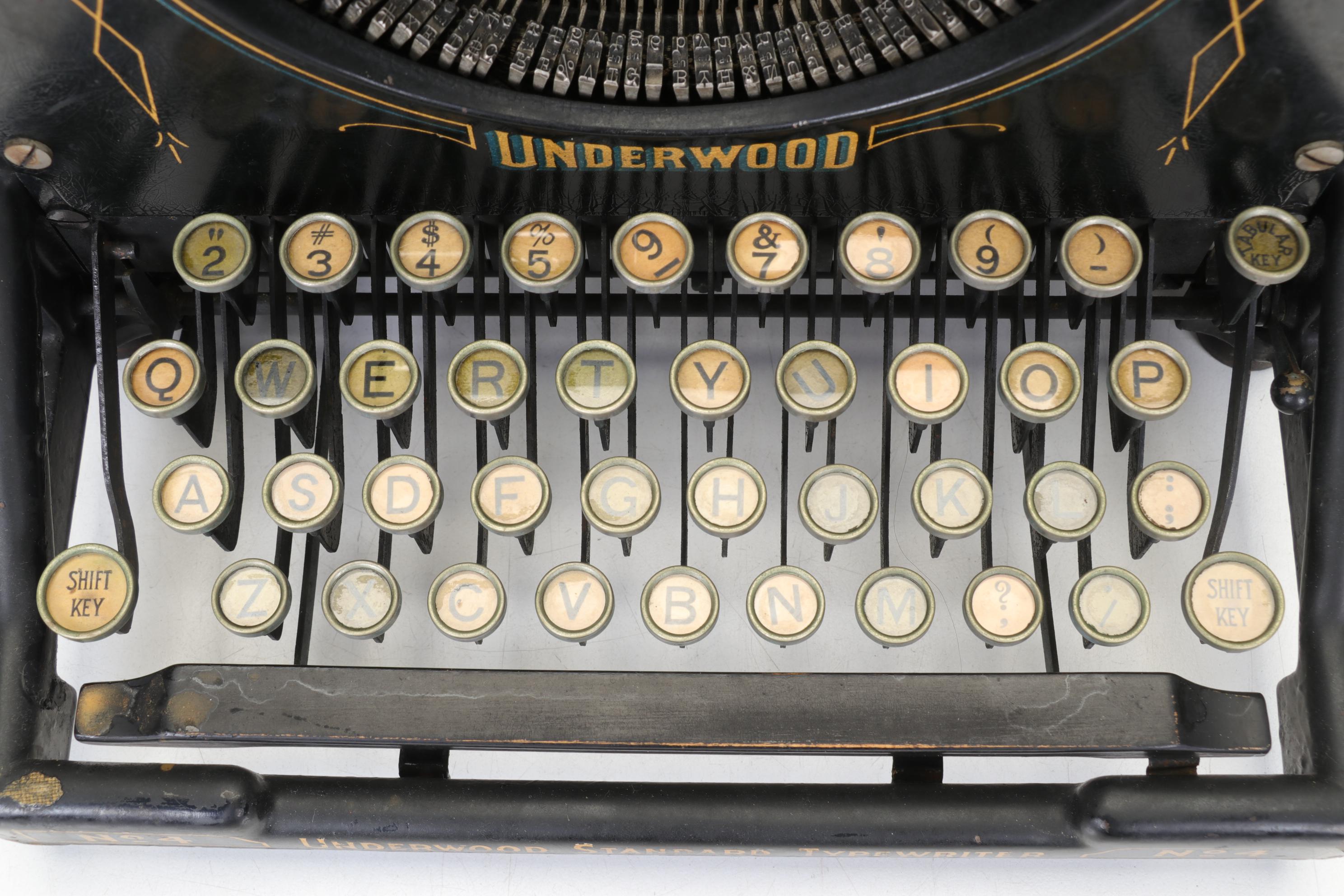 Underwood Standard No. 4 Typewriter, Early 20th Century