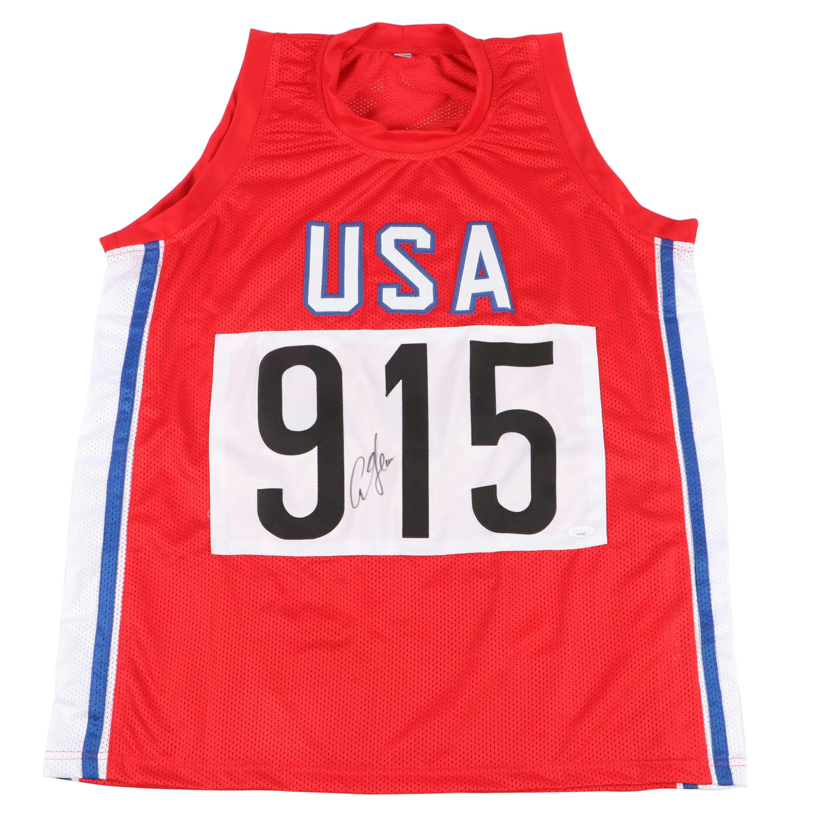 Carl Lewis Signed Olympic Team USA Track and Field Jersey