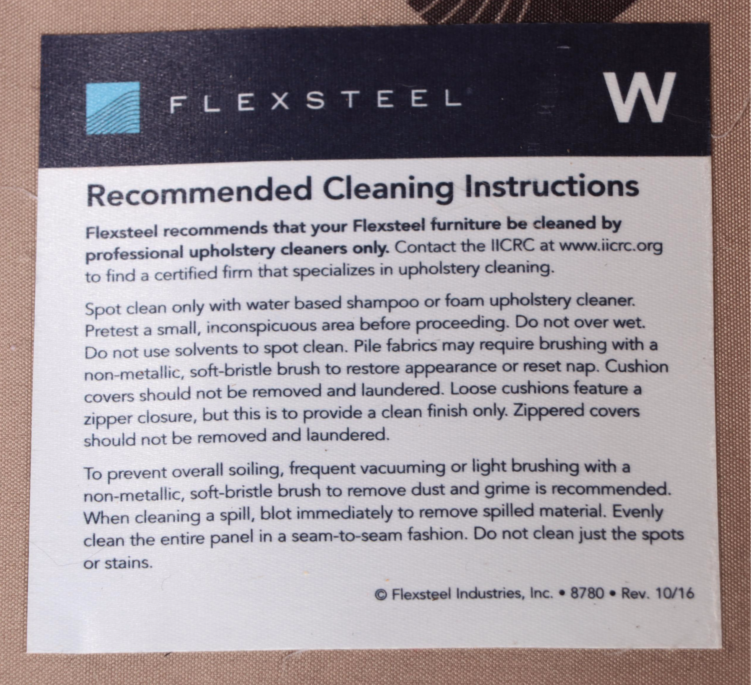 Flexsteel "Westside" Tan Sofa, 2017