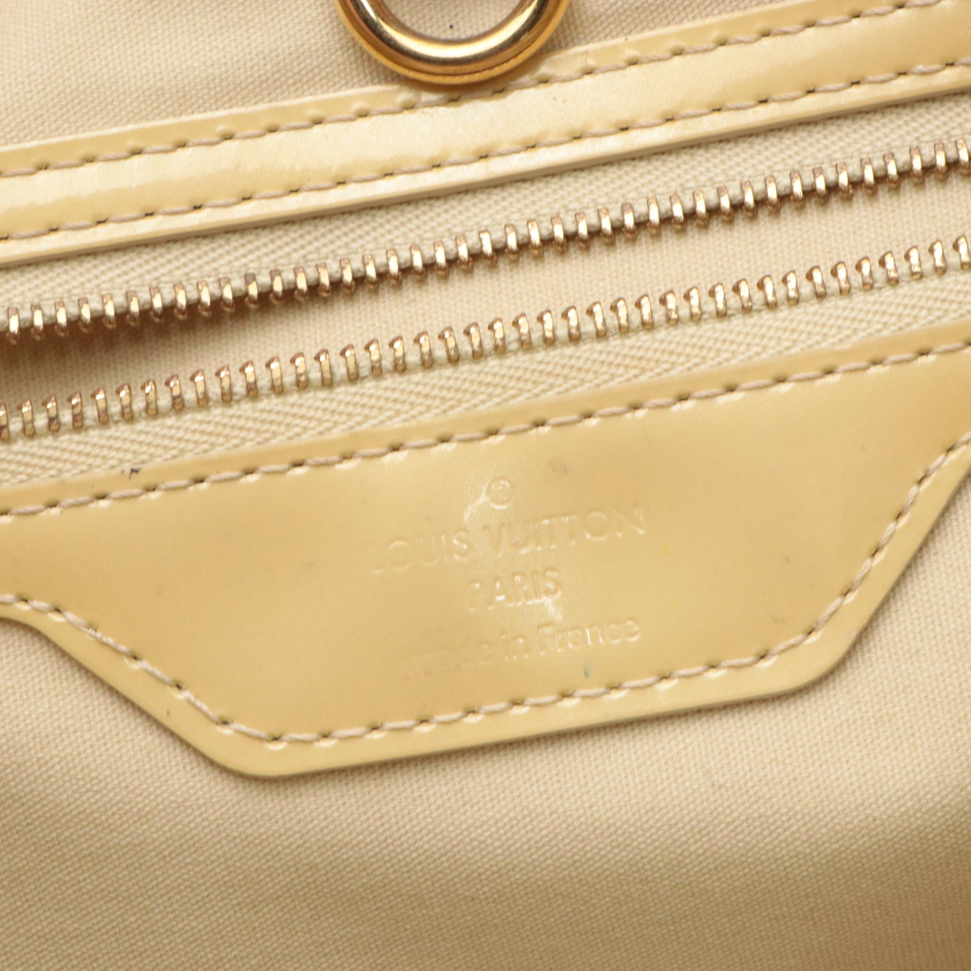 Louis Vuitton Wilshire Monogram Pale Yellow Vernis MM Tote Bag