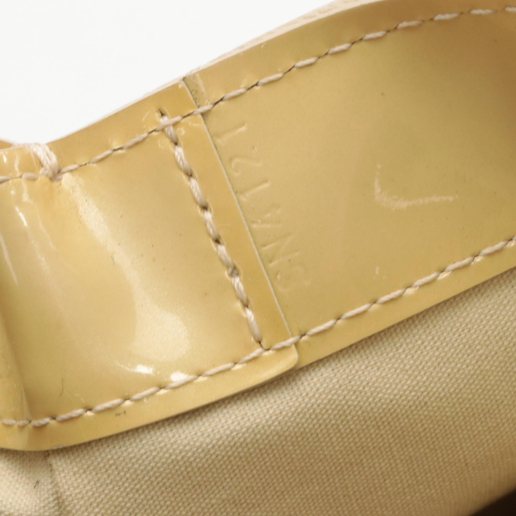 Louis Vuitton Wilshire Monogram Pale Yellow Vernis MM Tote Bag