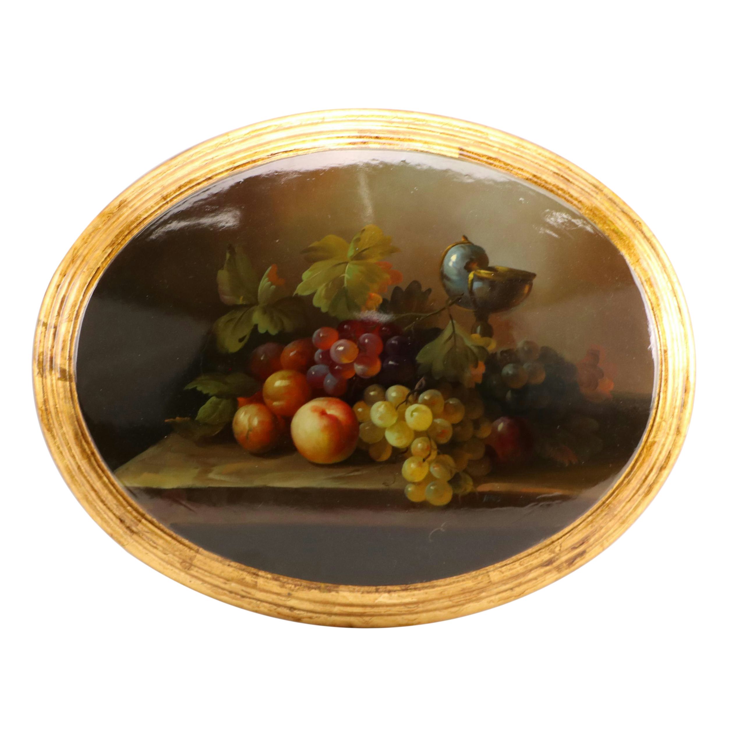 Still Life Oil Painting on a Convex Panel