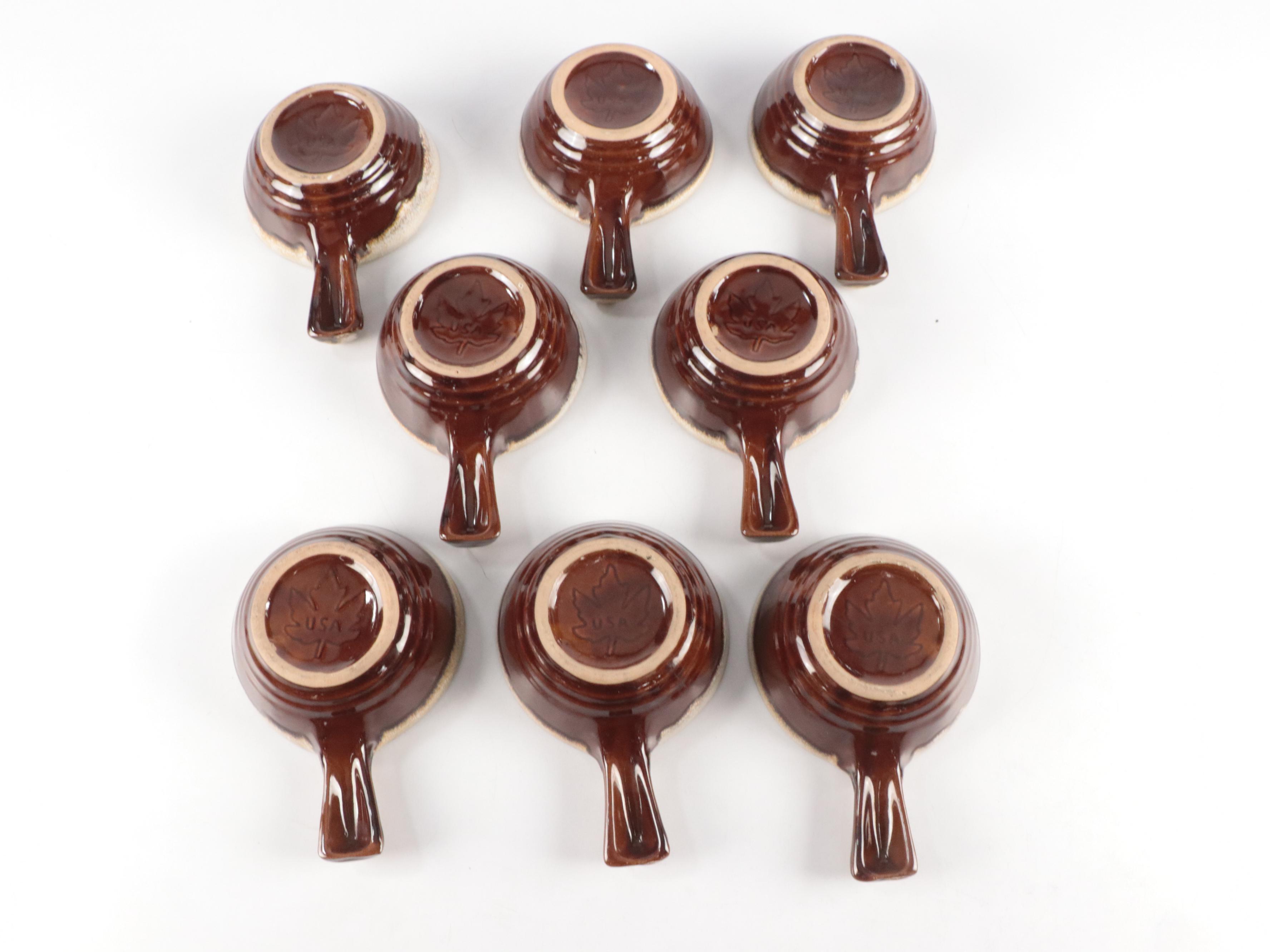 Mid Century Modern West Bend Bean Pots with Other Stoneware Pots