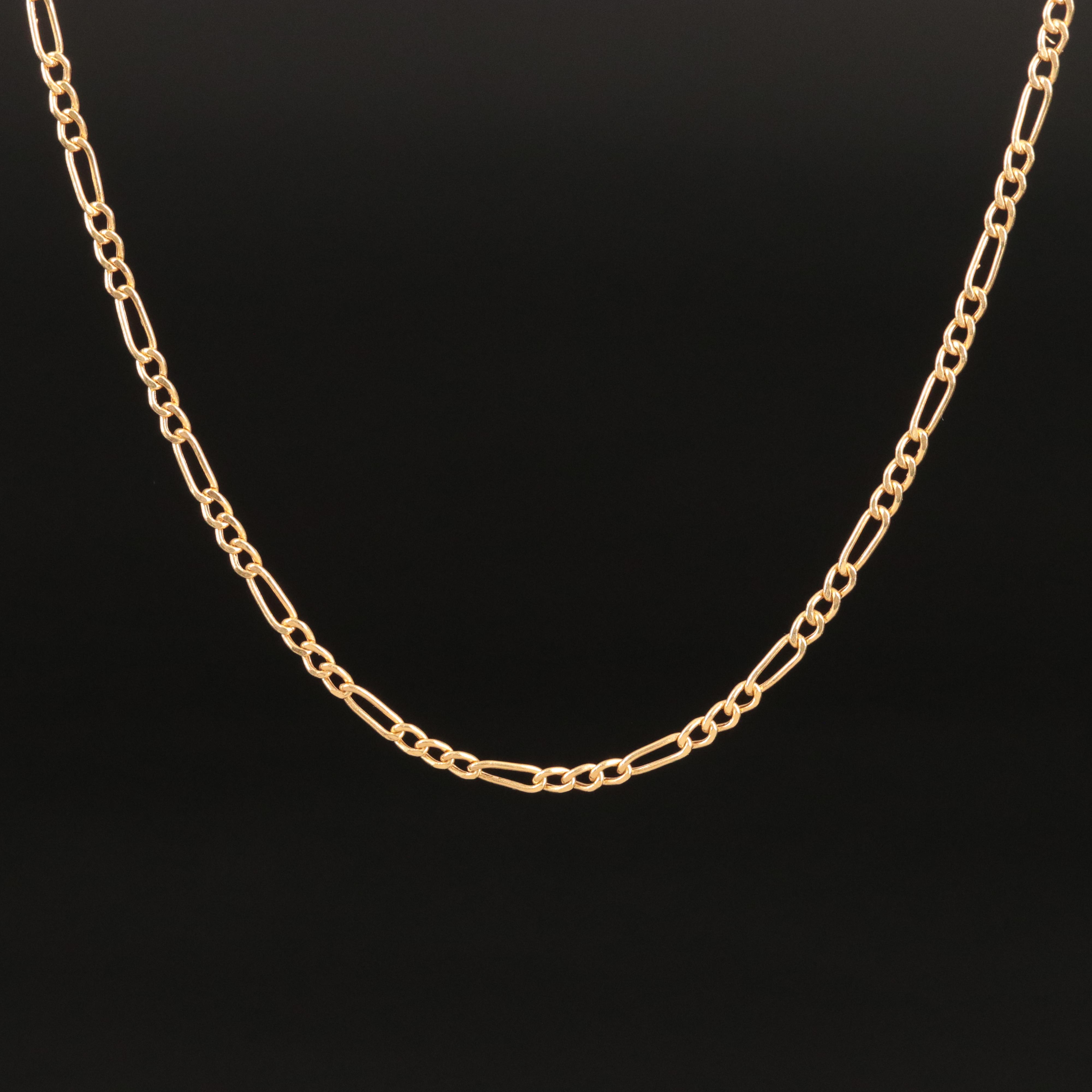 14K Figaro Link Necklace
