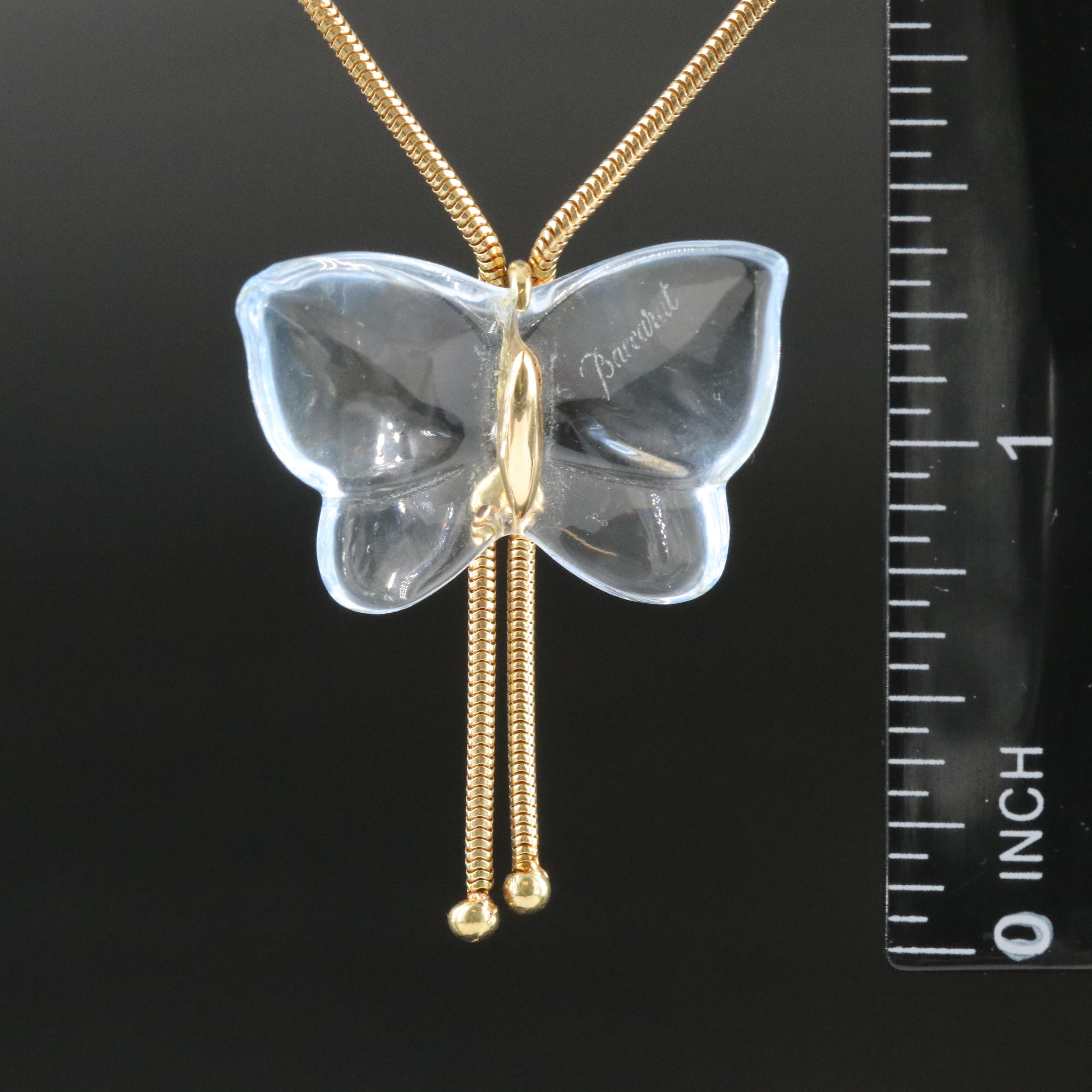 Baccarat 18K Crystal Butterfly Necklace