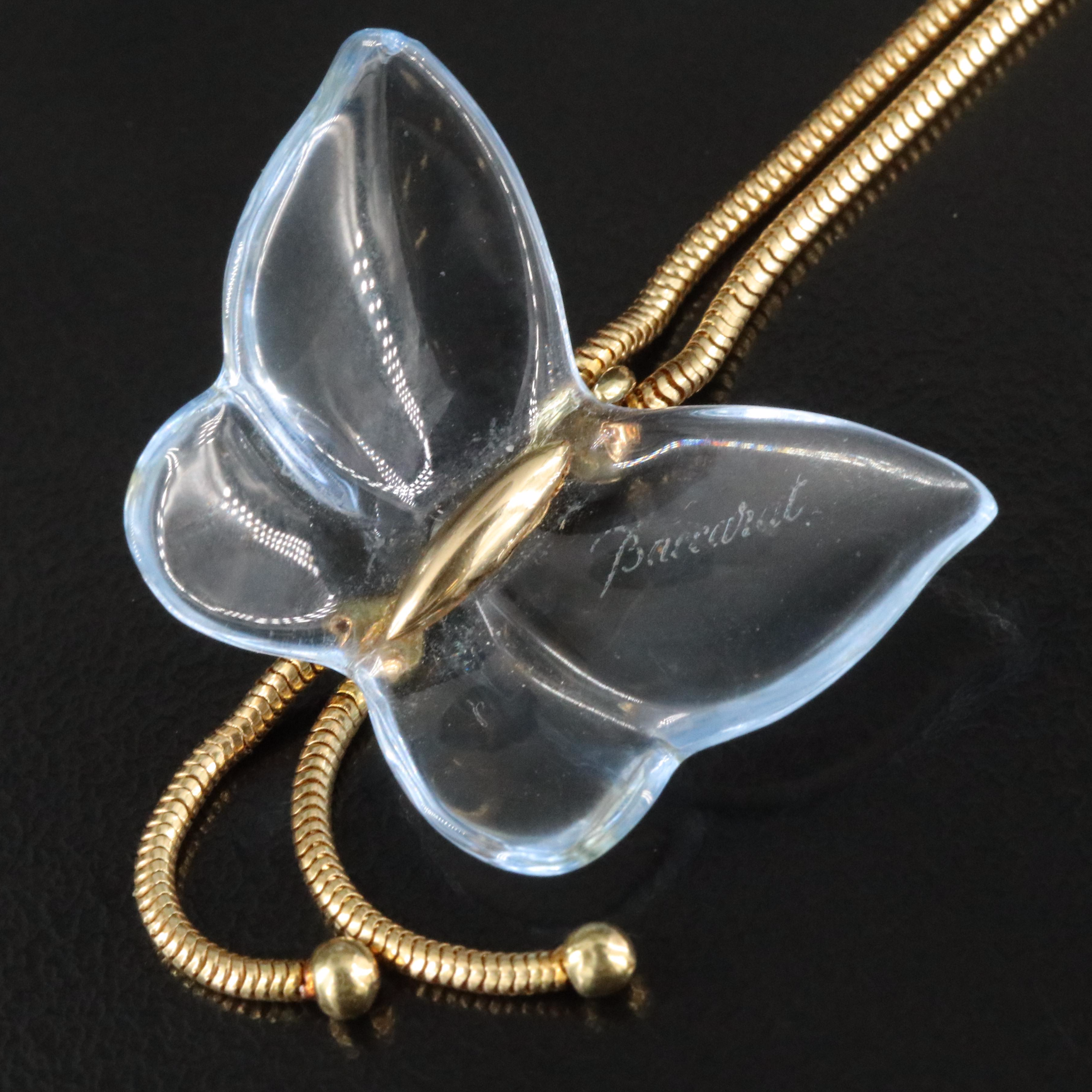 Baccarat 18K Crystal Butterfly Necklace