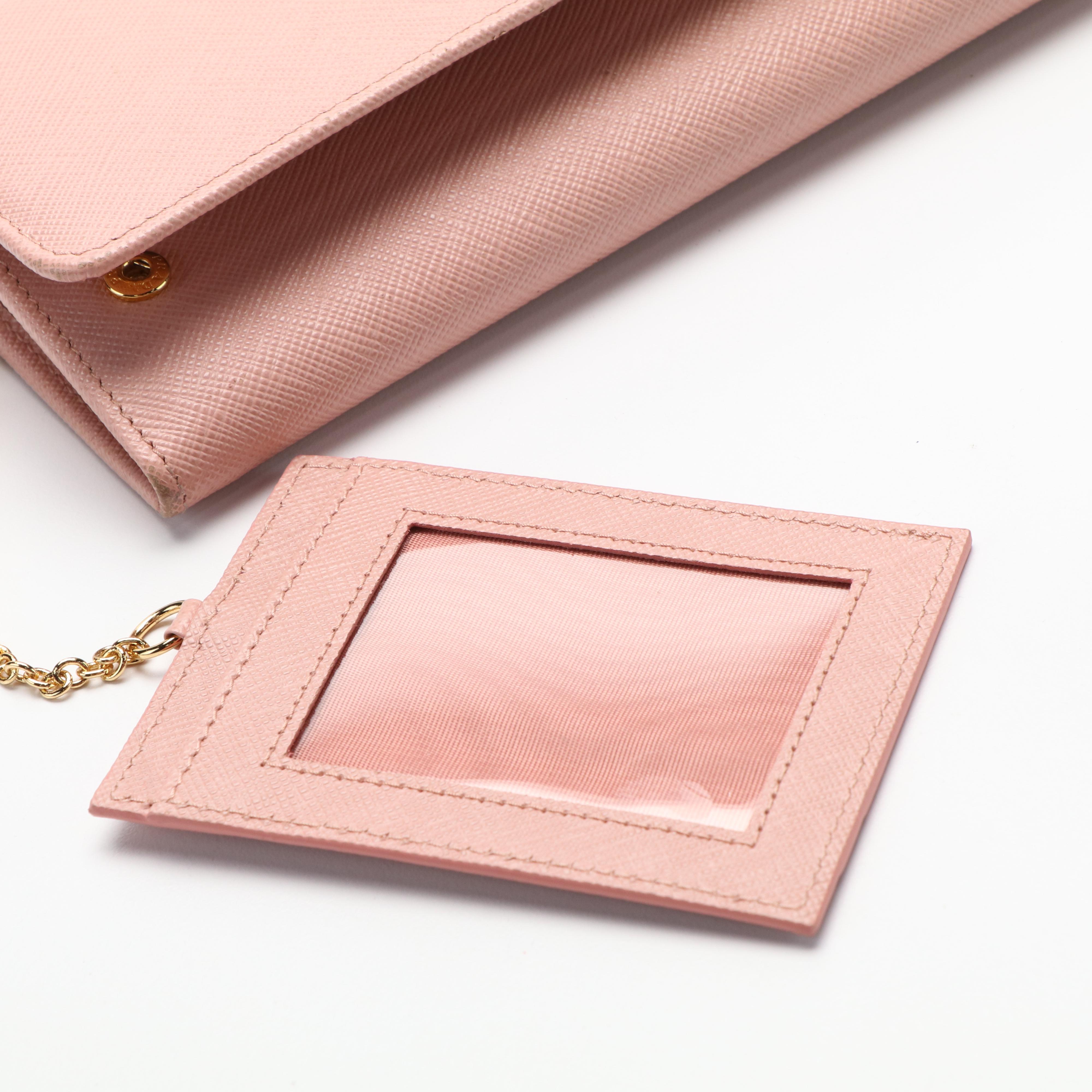 Prada Orchidea Saffiano Lux Leather Continental Wallet