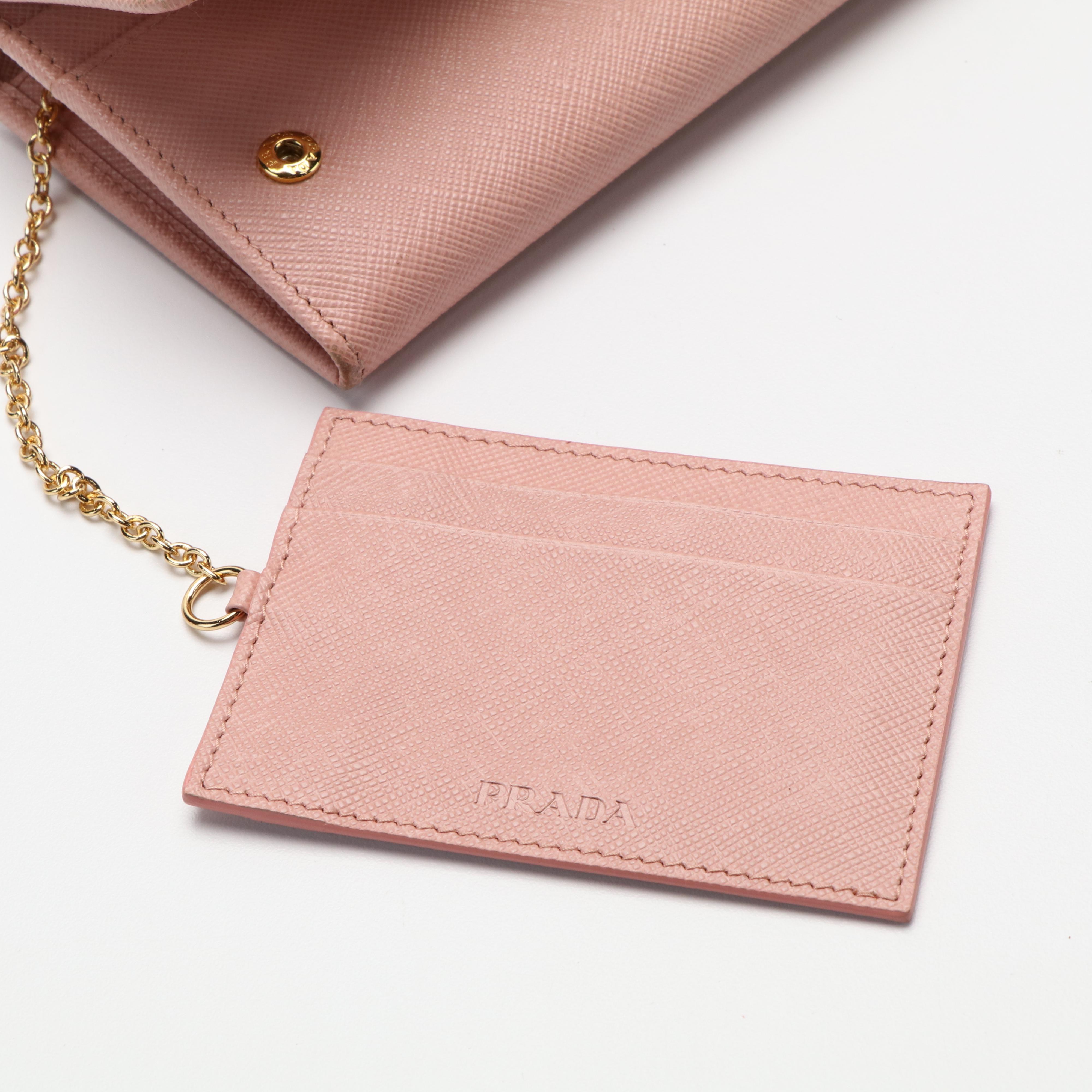 Prada Orchidea Saffiano Lux Leather Continental Wallet