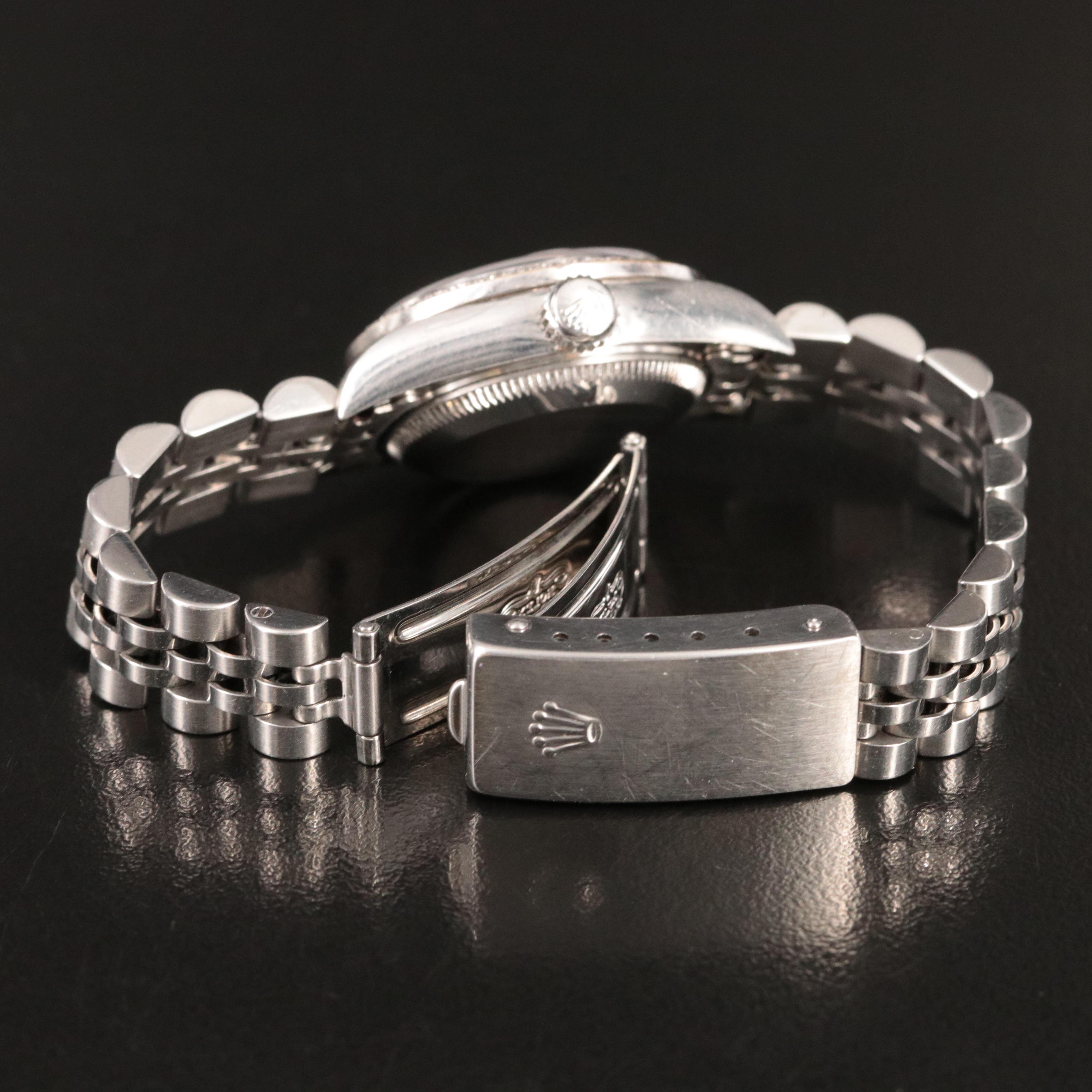 1995 Rolex Date 69240 Custom Diamond Bezel Watch