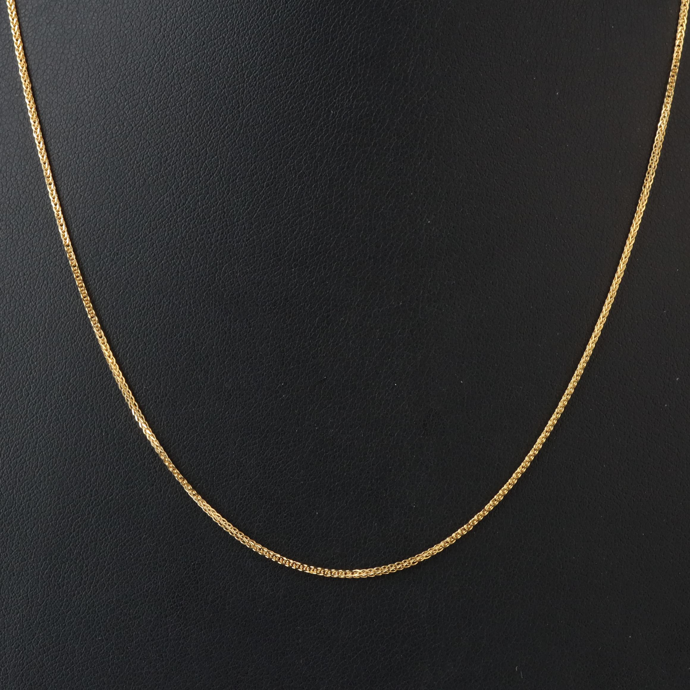 18K Wheat Chain Necklace