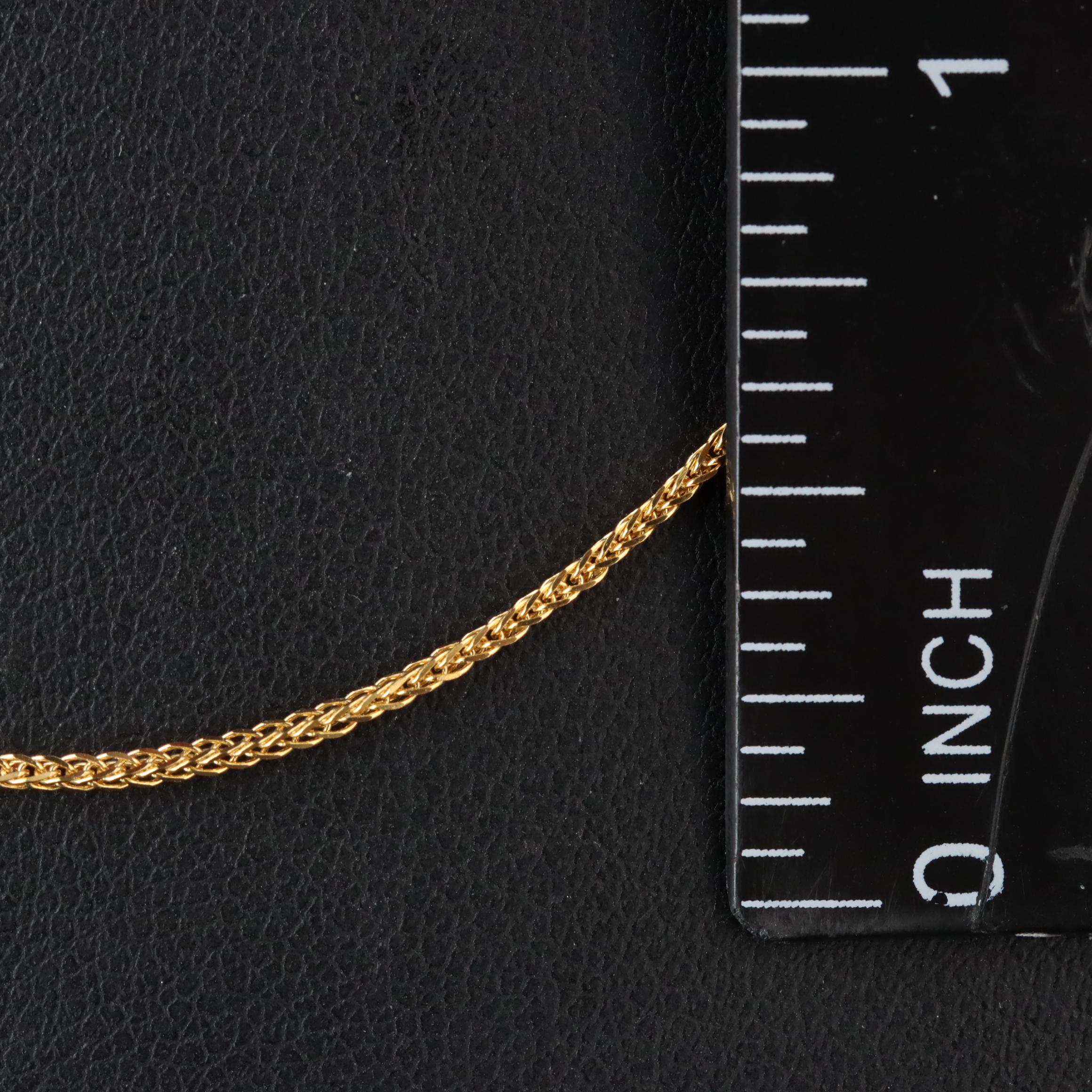 18K Wheat Chain Necklace