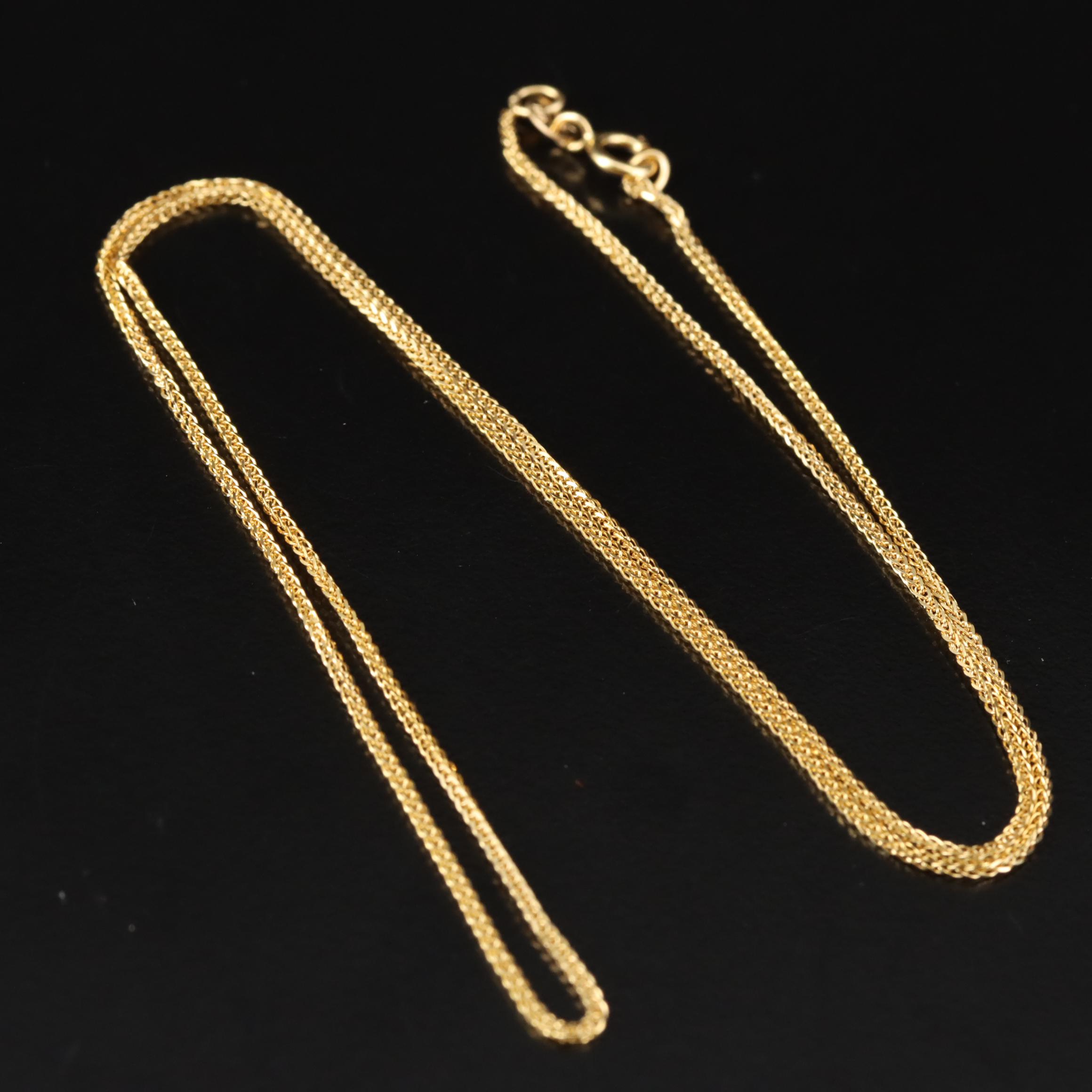 18K Wheat Chain Necklace