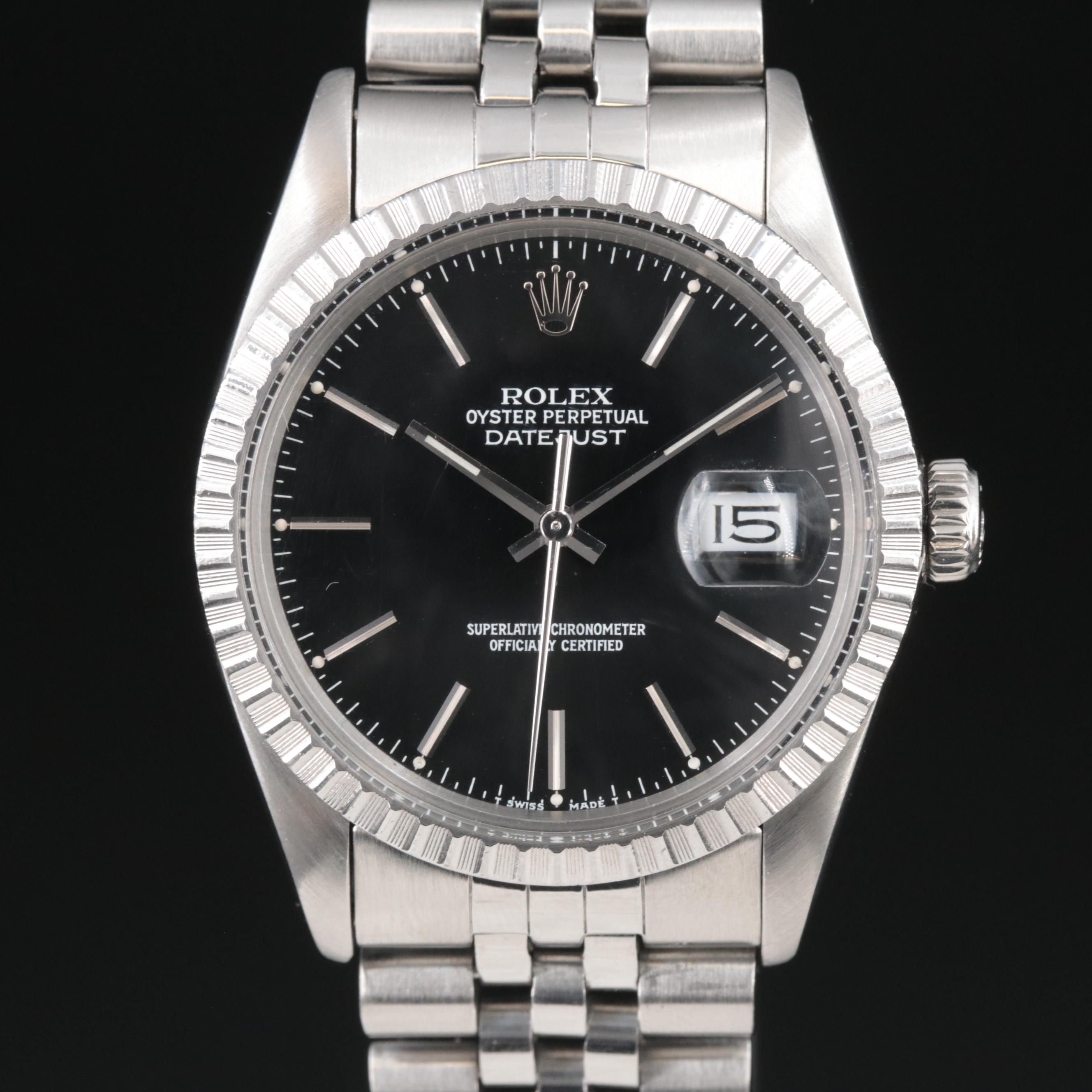 1987 Rolex Datejust 36MM Stainless Steel Automatic Watch