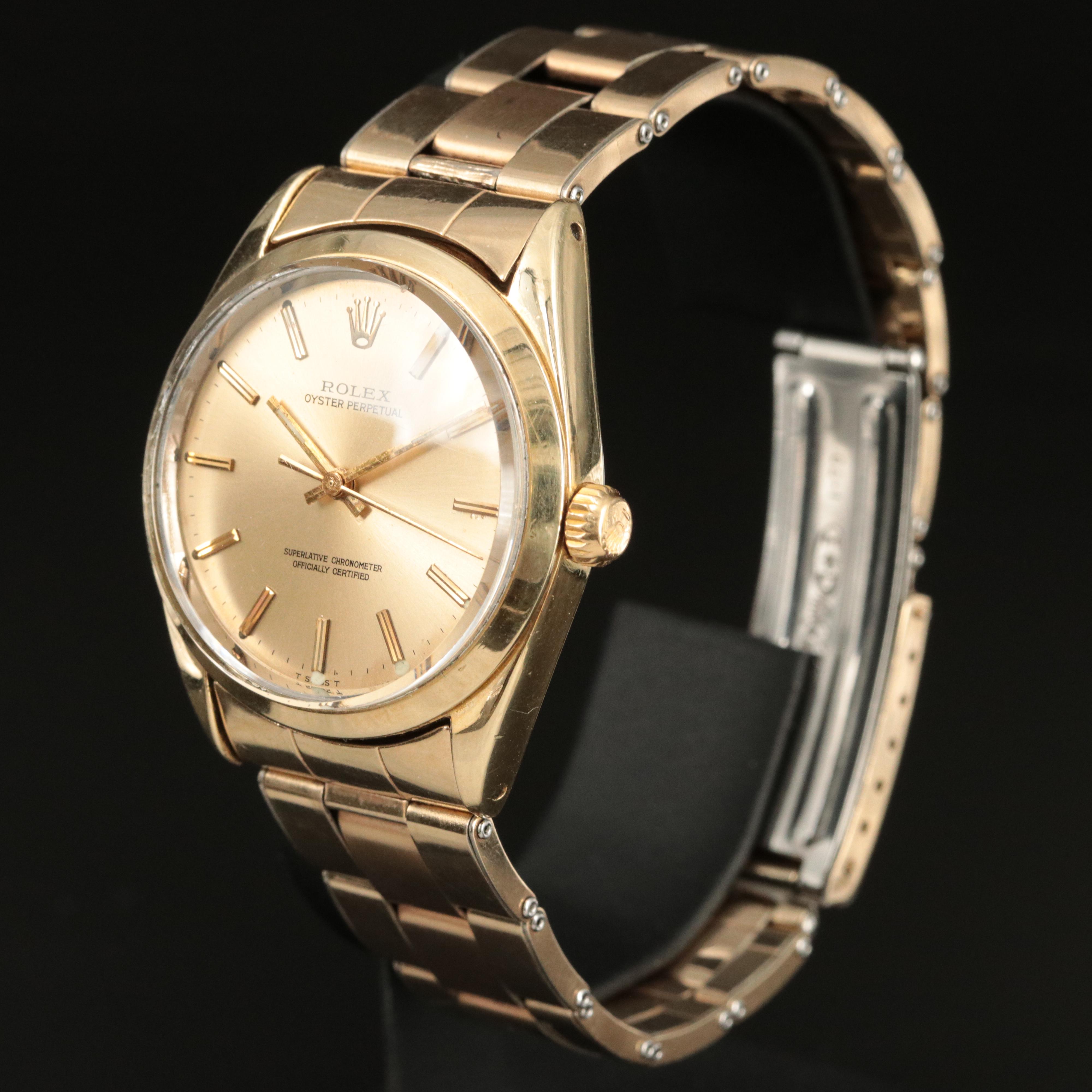 1967 Rolex Oyster Perpetual Gold Shell Watch
