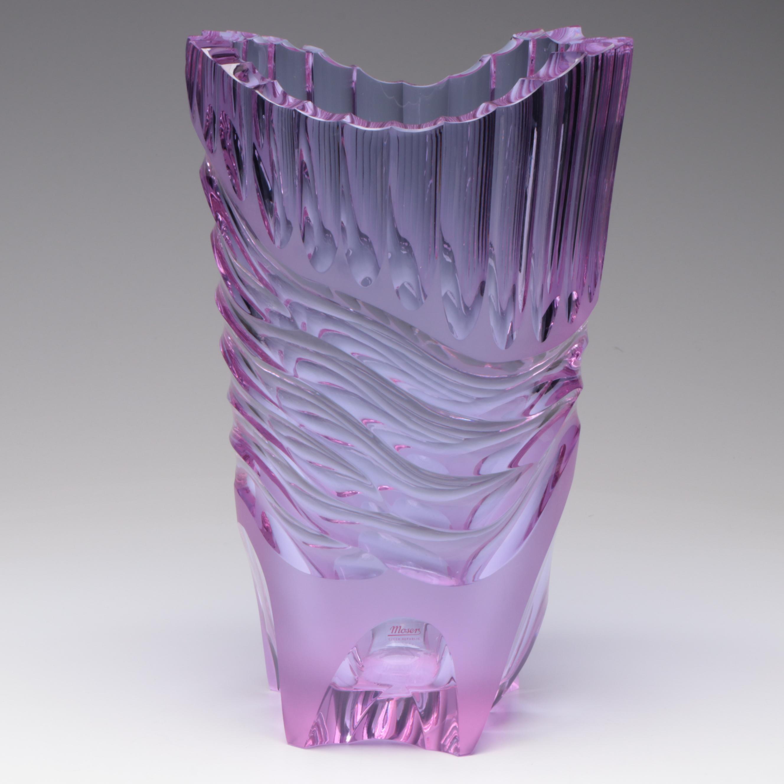 Lukáš Jabůrek for Moser Limited Edition Alexandrite Cut Crystal Vase, 2008