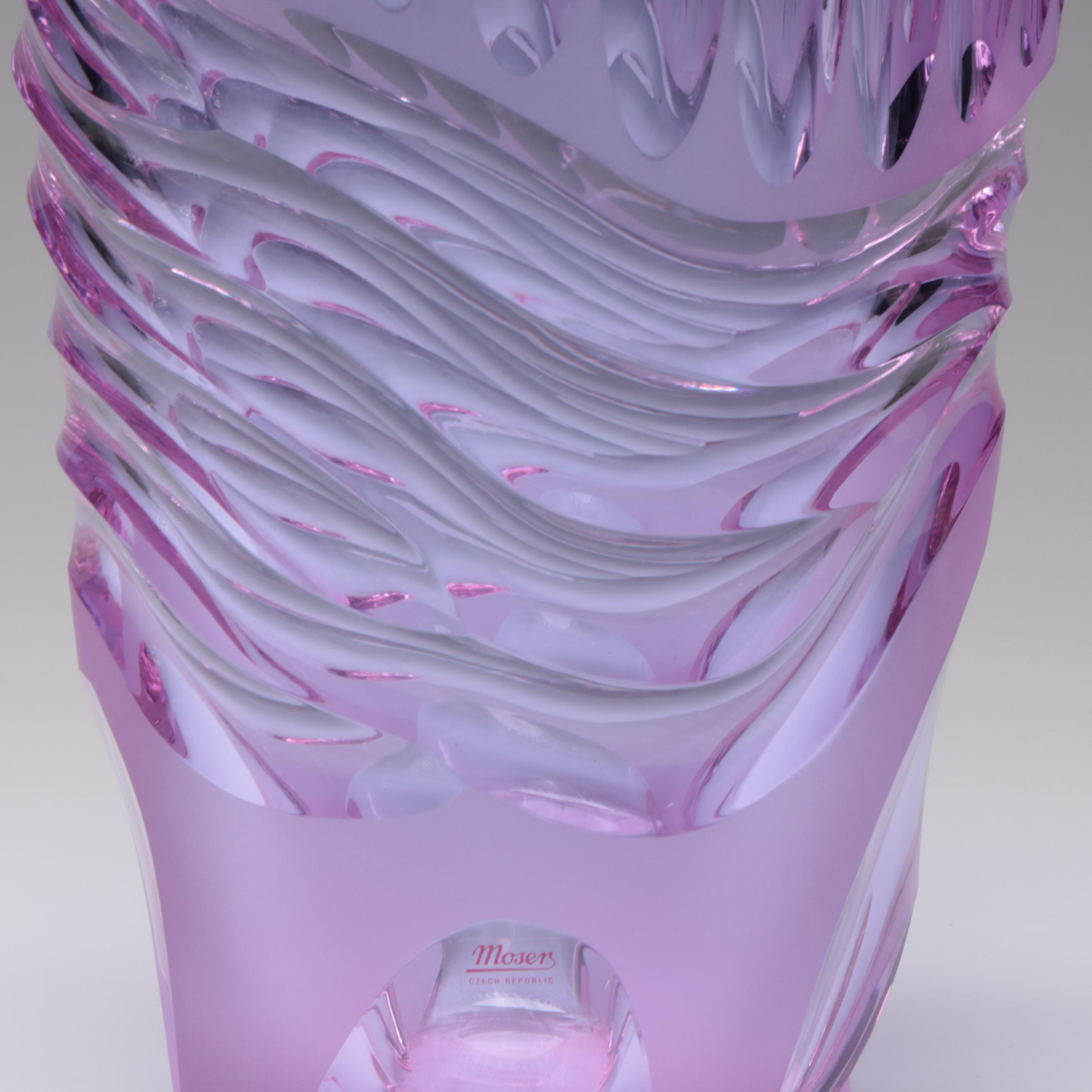Lukáš Jabůrek for Moser Limited Edition Alexandrite Cut Crystal Vase, 2008