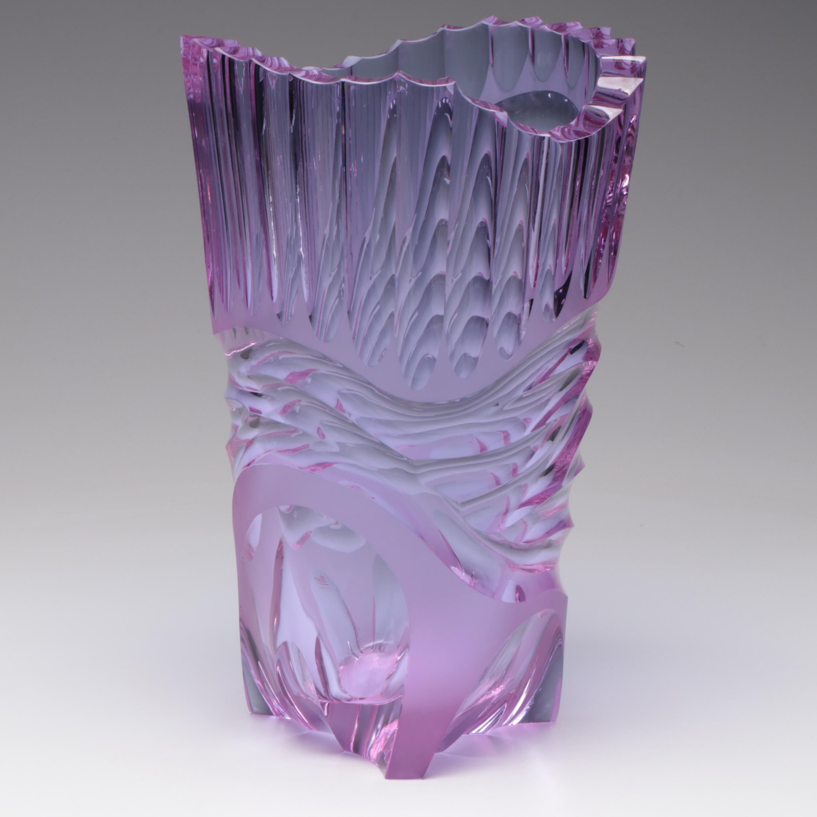 Lukáš Jabůrek for Moser Limited Edition Alexandrite Cut Crystal Vase, 2008