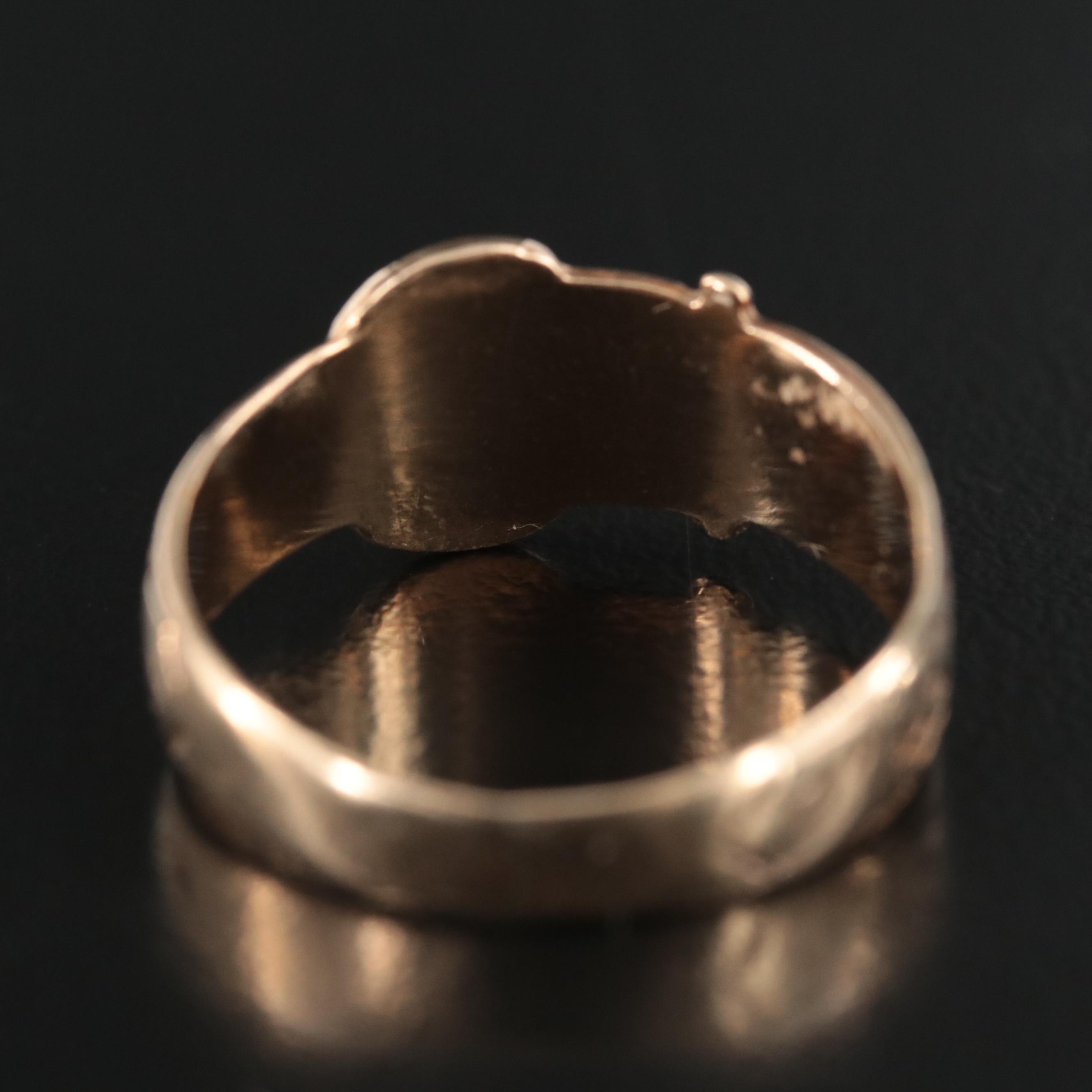 Victorian 9K Buckle Ring