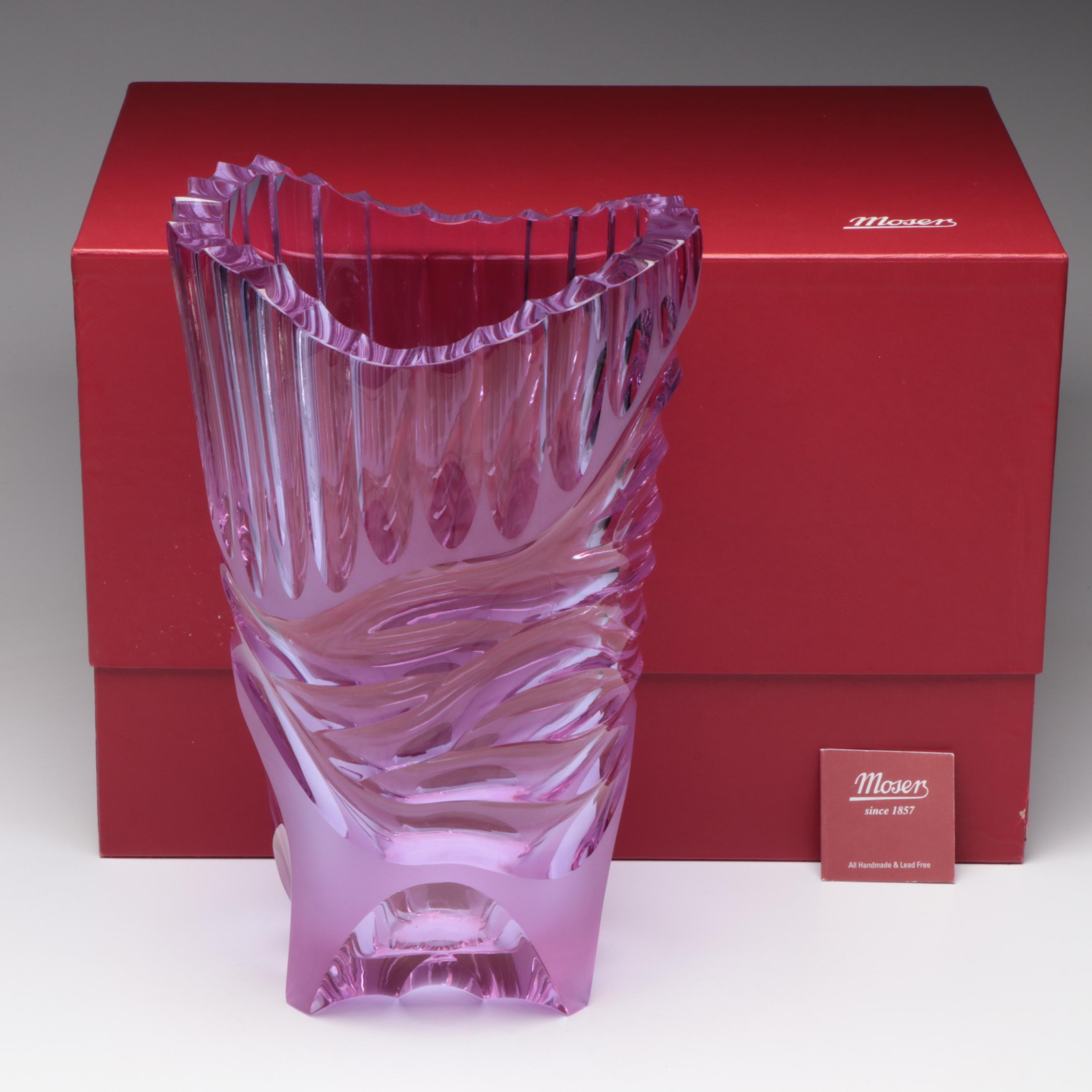 Lukáš Jabůrek for Moser Limited Edition Alexandrite Cut Crystal Vase, 2008