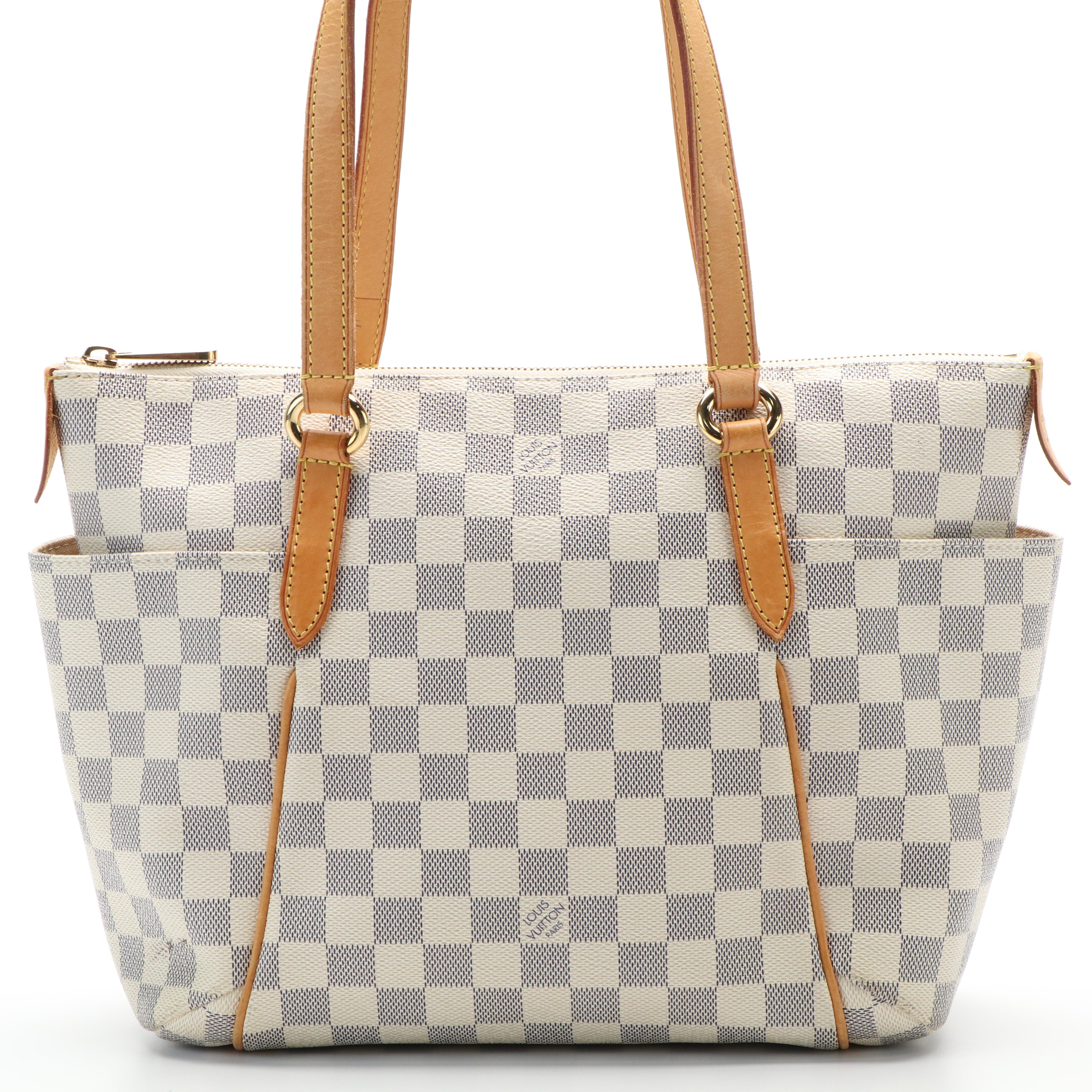 Louis Vuitton Totally PM Tote Bag in Damier Azur Coated Canvas